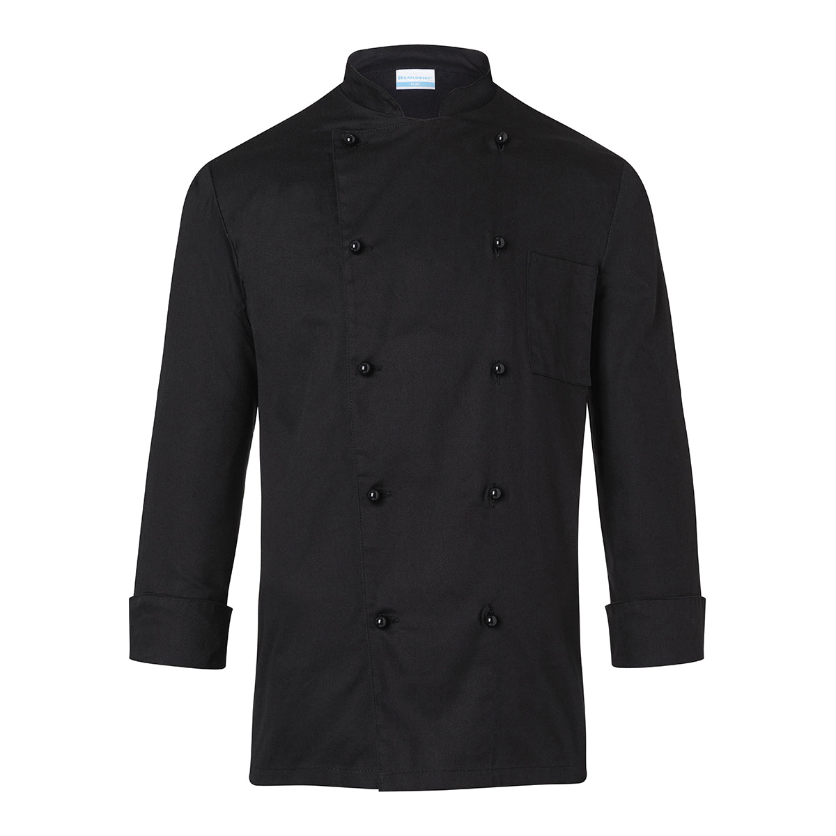 (6 pieces) Karlowsky Chef's Basic Jacket - Black - Size: XXL