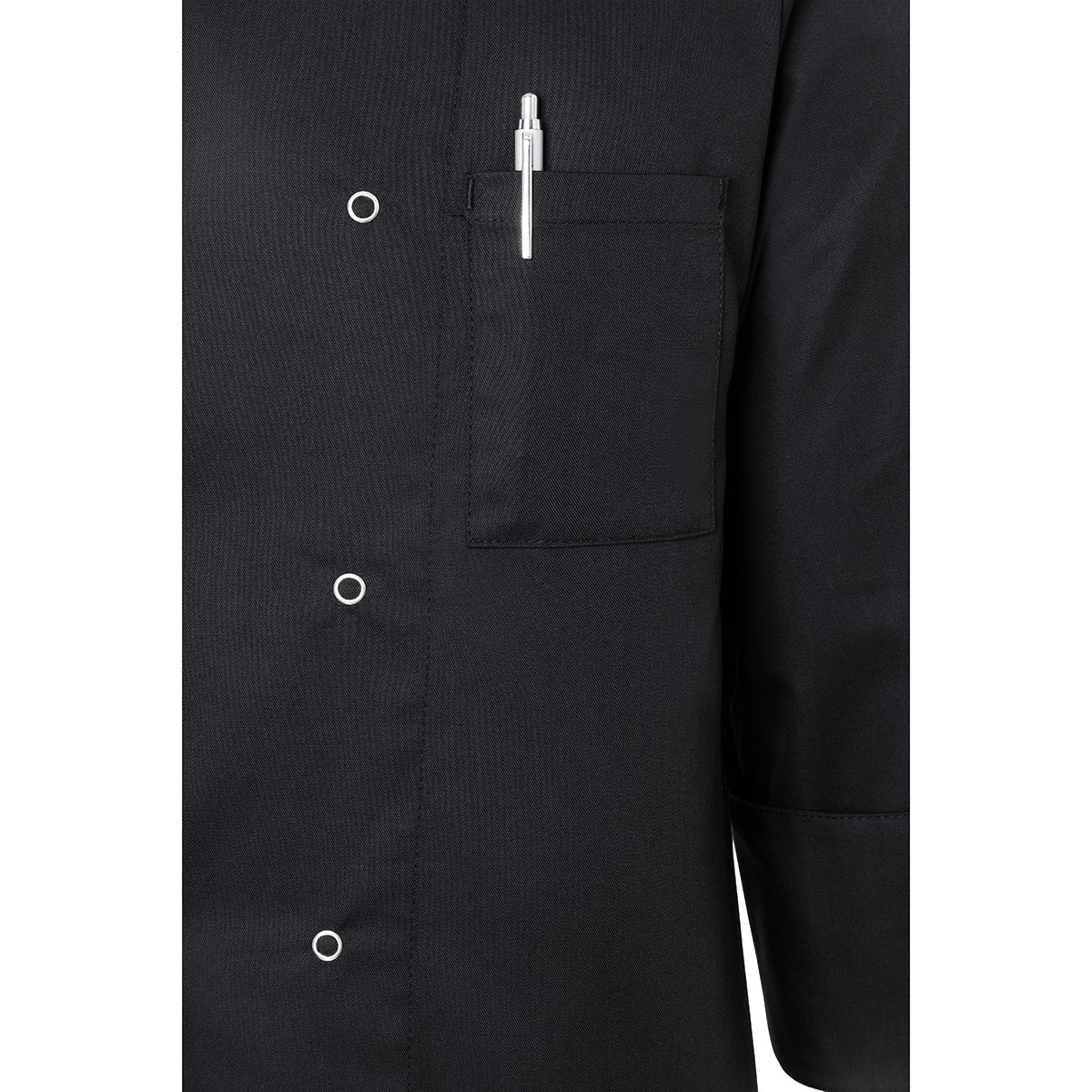 (6 pieces) Karlowsky Chef's Basic Jacket - Black - Size: XXL