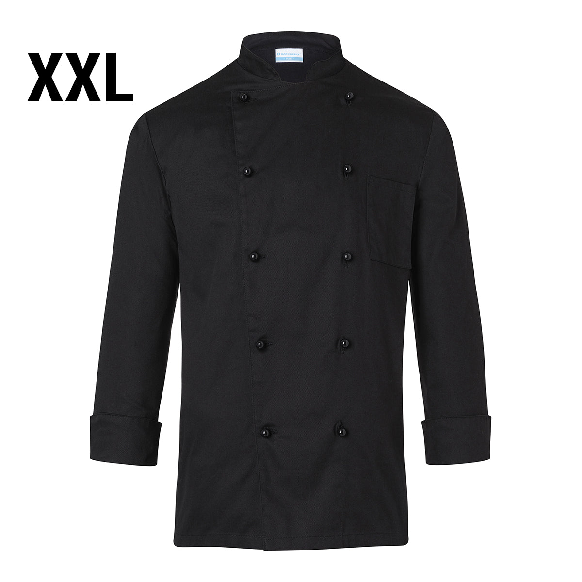 (6 pieces) Karlowsky Chef's Basic Jacket - Black - Size: XXL