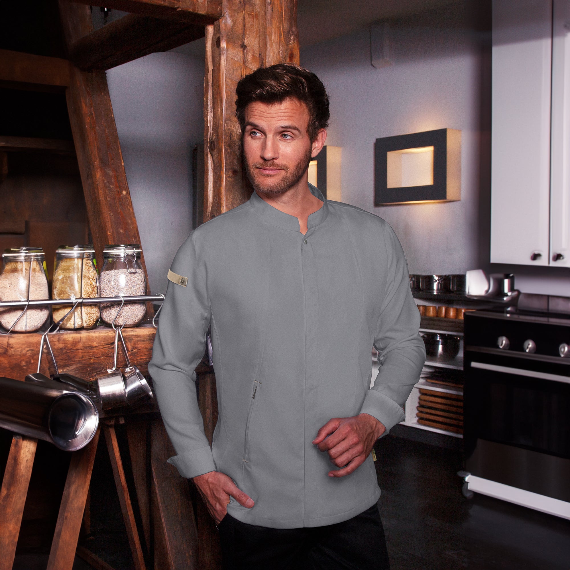 KARLOWSKY | Green-Generation Chef's Jacket - Platinum Gray - Size: 54