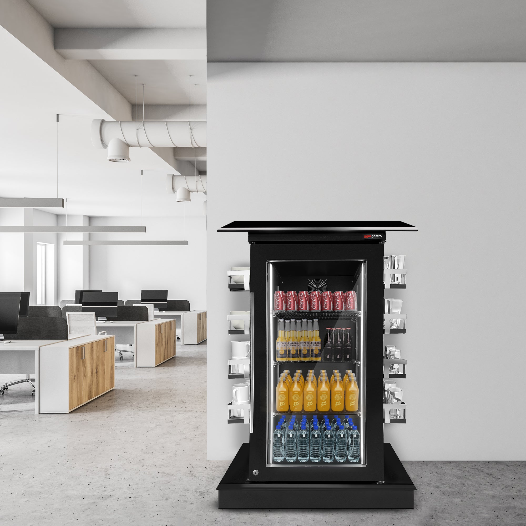 Conference refrigerator - 110 liters - with 1 glass door