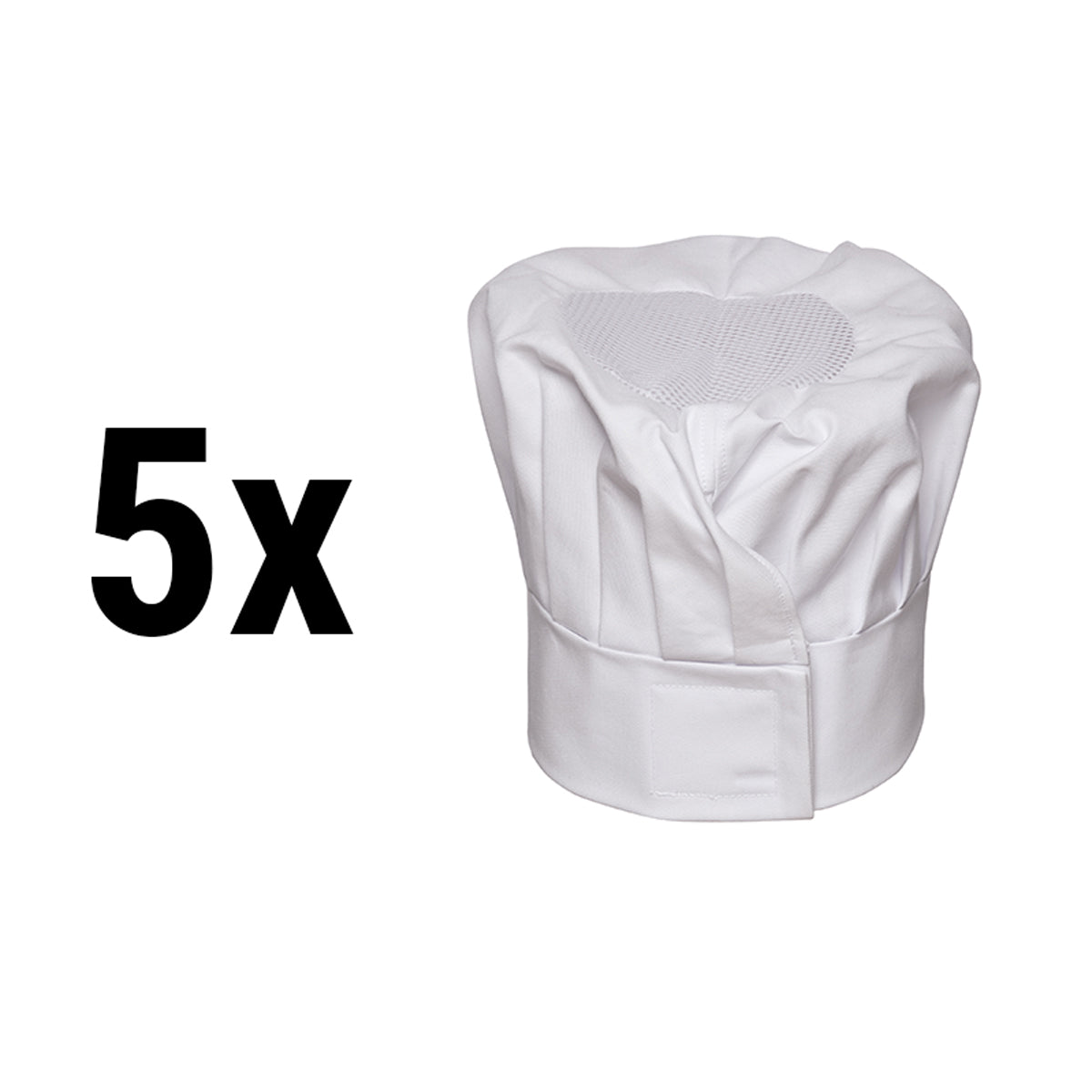 (5 pieces) Jean chef hat - white