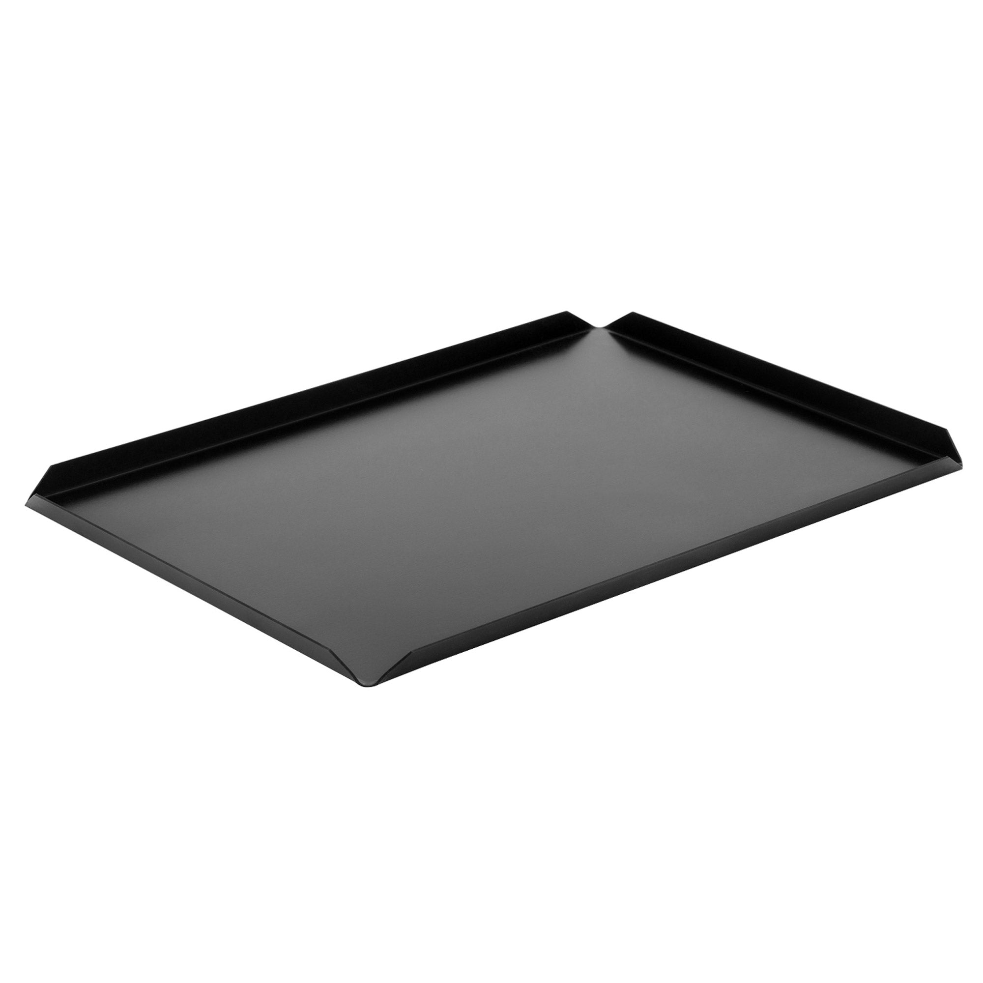 (5 бр.) Алуминиева плоча за сладкарски изделия и презентации - 400 x 250 x 10 мм - черна