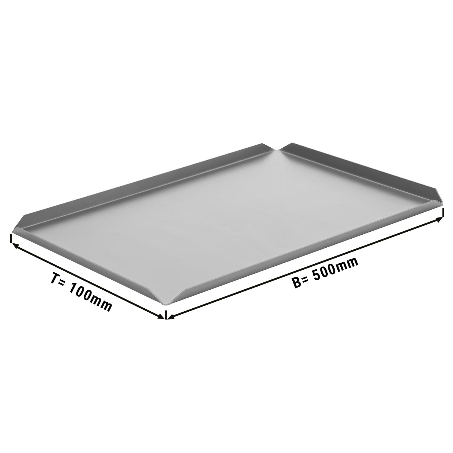 (5 бр.) Алуминиева табелка за сладкарски изделия и презентации - 500 x 100 x 10 mm - алуминий