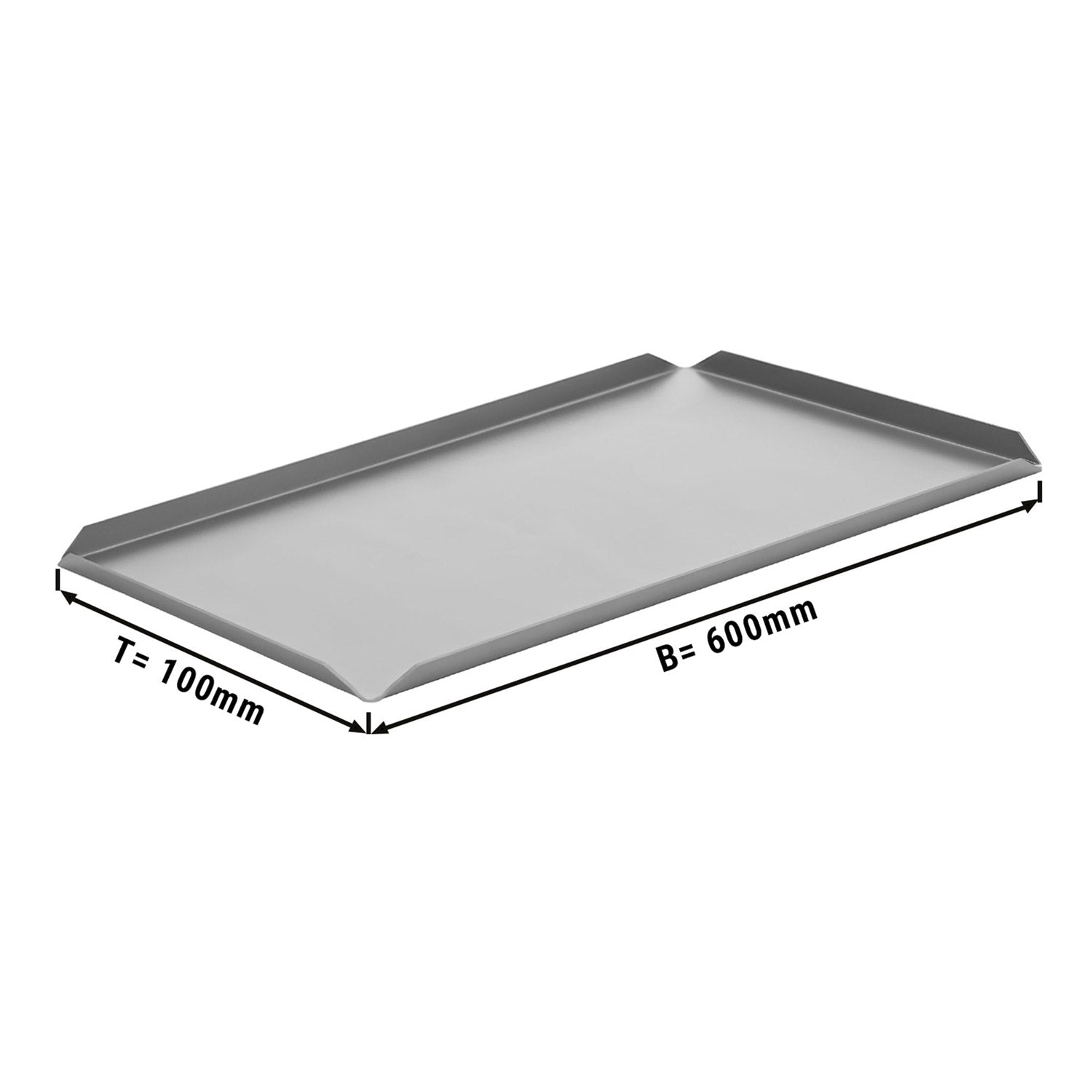 (5 бр.) Алуминиева табелка за сладкарски изделия и презентации - 600 x 100 x 10 mm - алуминий