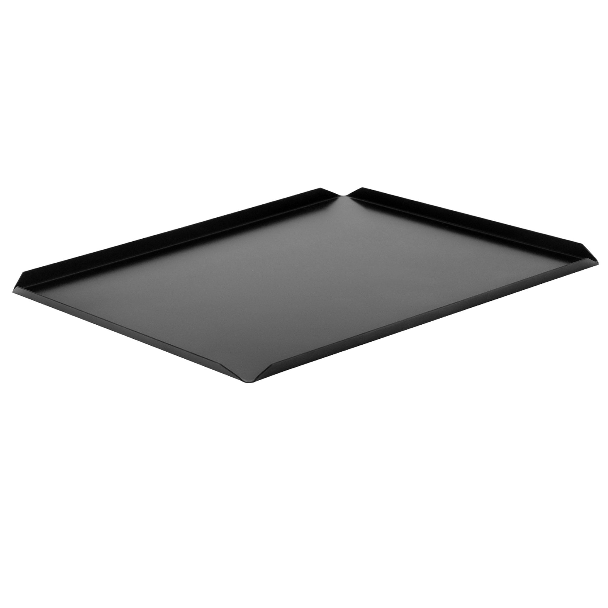 (5 бр.) Алуминиева плоча за сладкарски изделия и презентации - 600 x 400 x 10 mm - черна