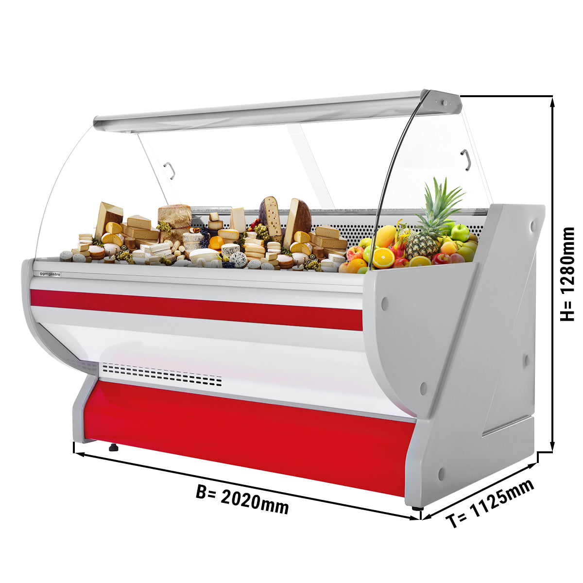 Refrigerated showcase RED - 2.0 x 1.15 m - 400 liters