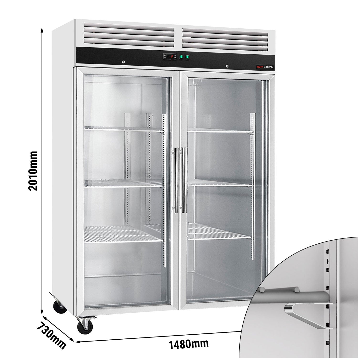 ECO refrigerator - 1.48 x 0.73 m - with 2 doors