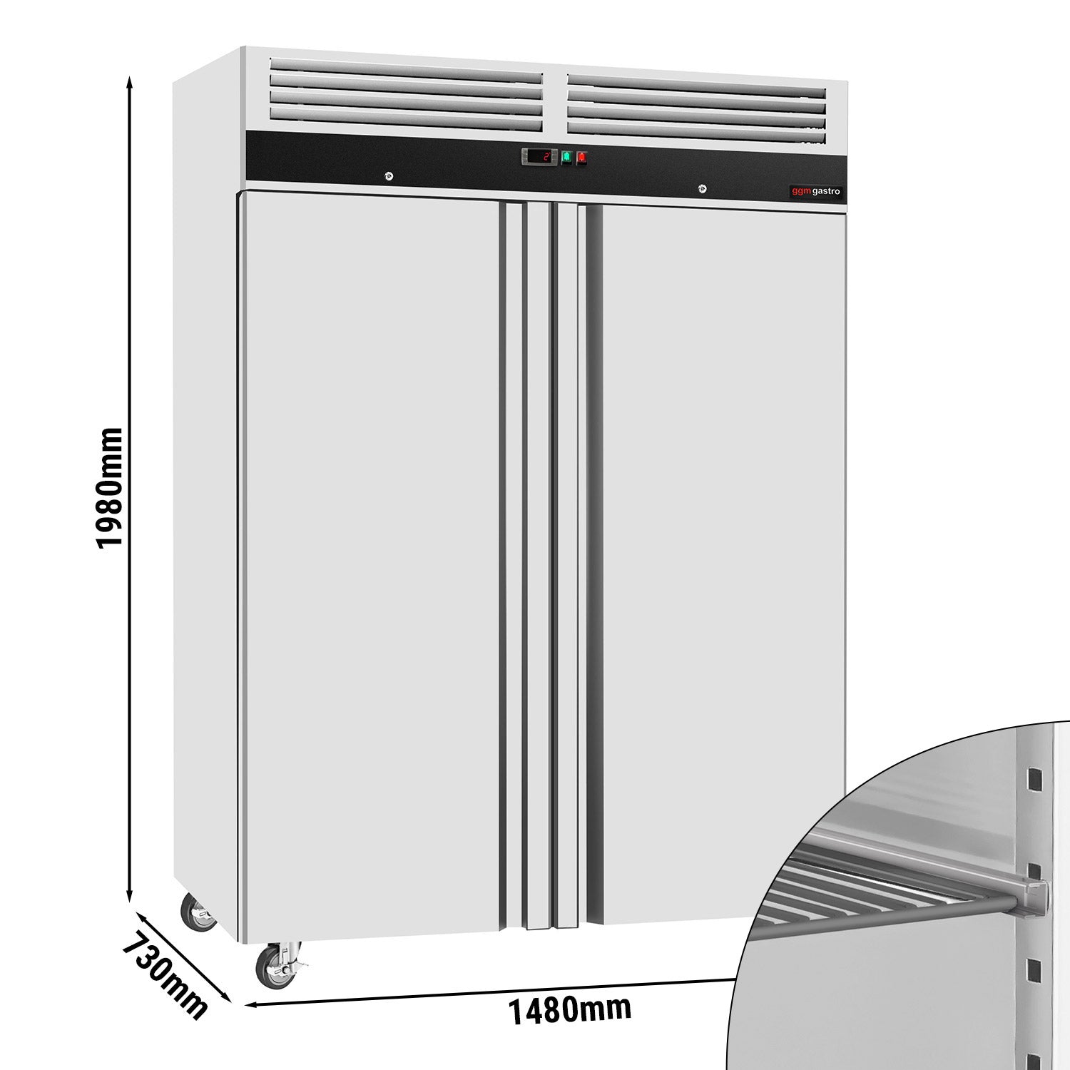 ECO хладилник - 1.48 x 0.73 m - с 2 врати
