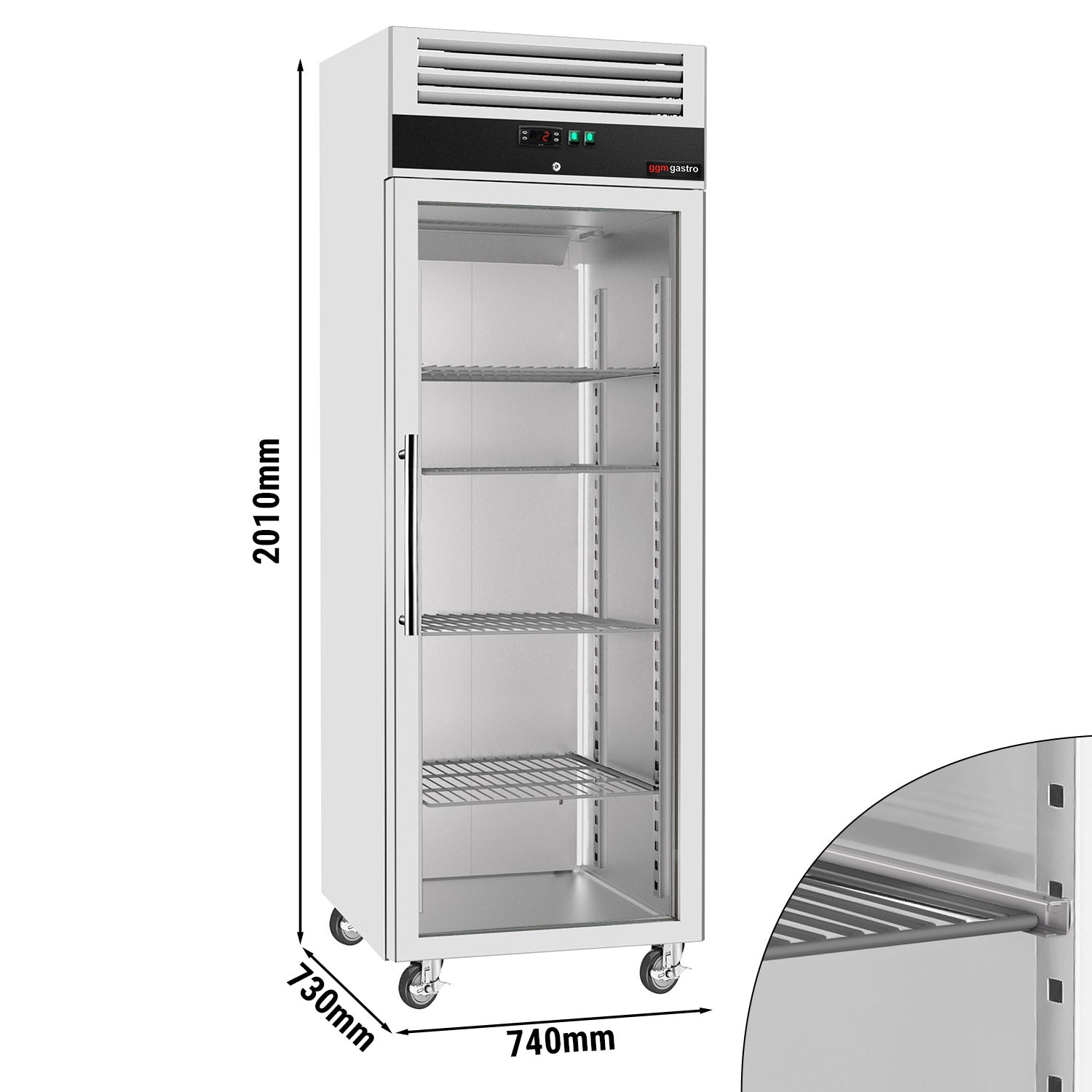 Refrigerator PREMIUM - 0.74 x 0.73 m - 600 liters - with 1 door