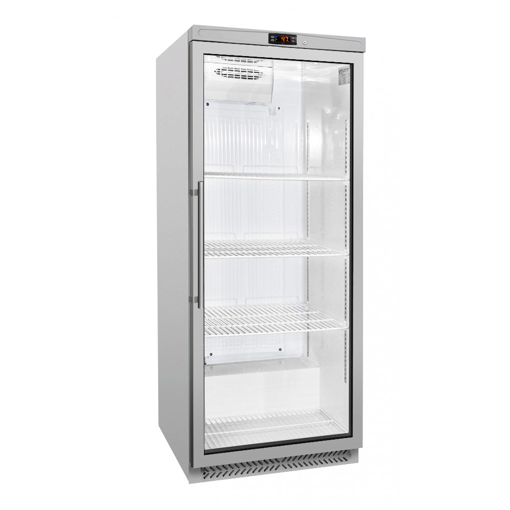 Refrigerator 600 liters - with 1 glass door