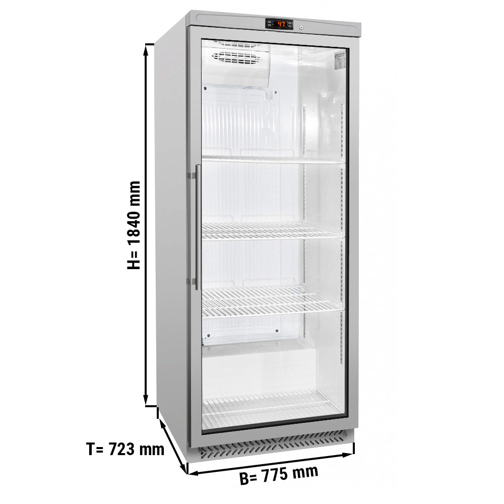 Хладилник 600 литра - с 1 стъклена врата
