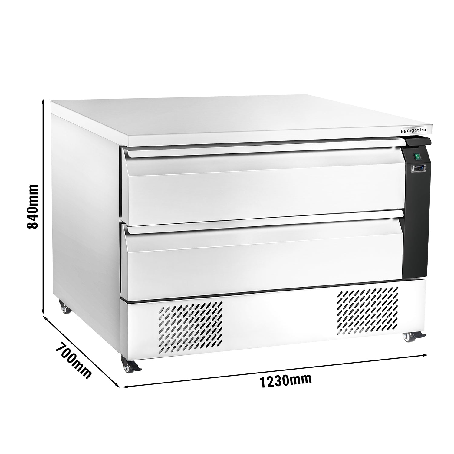 Хладилни чекмеджета с 2 чекмеджета - 1,23 м - 6x GN 1/1 - 154 литра