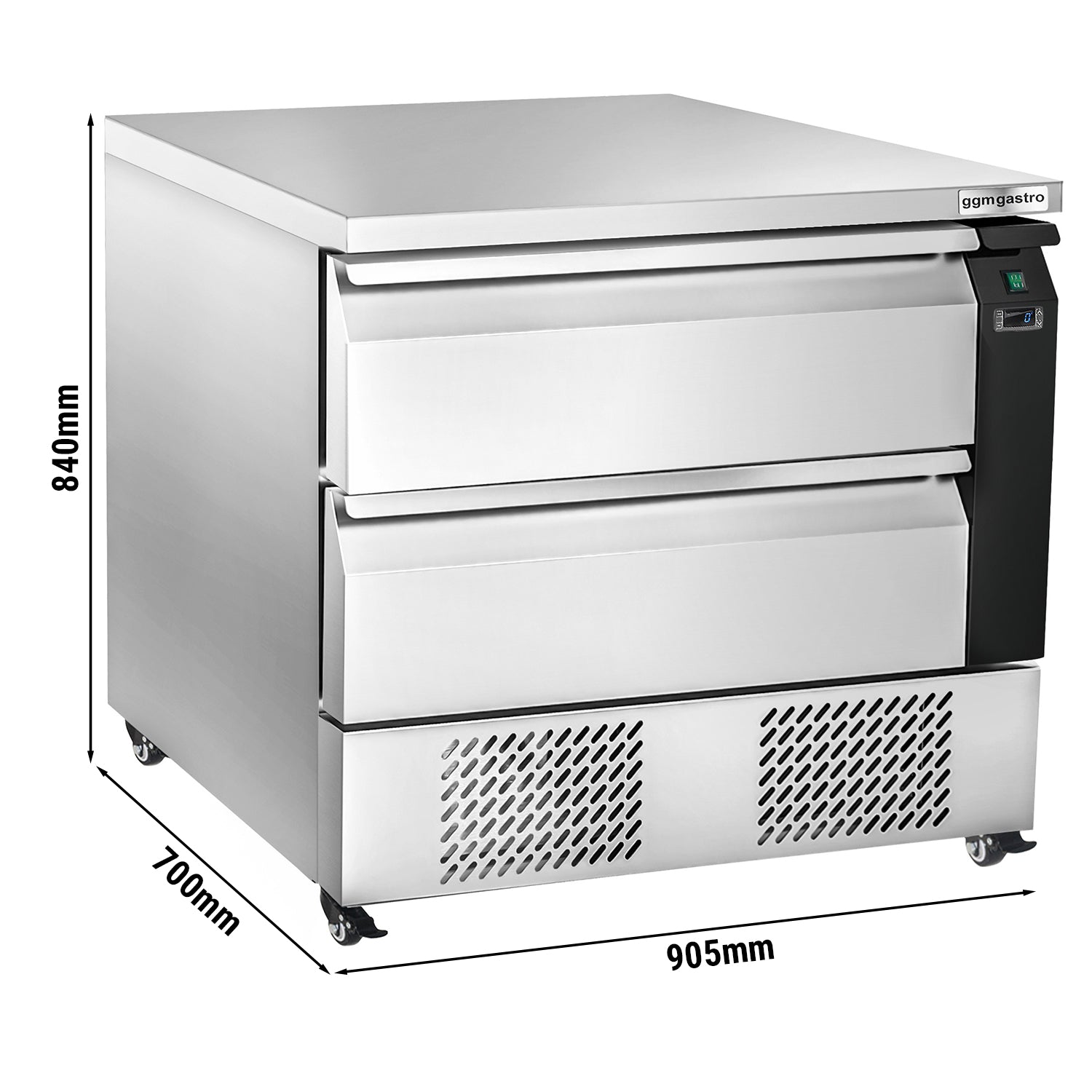 Хладилни чекмеджета с 2 чекмеджета - 0,9 м - 4x GN 1/1 - 102 литра