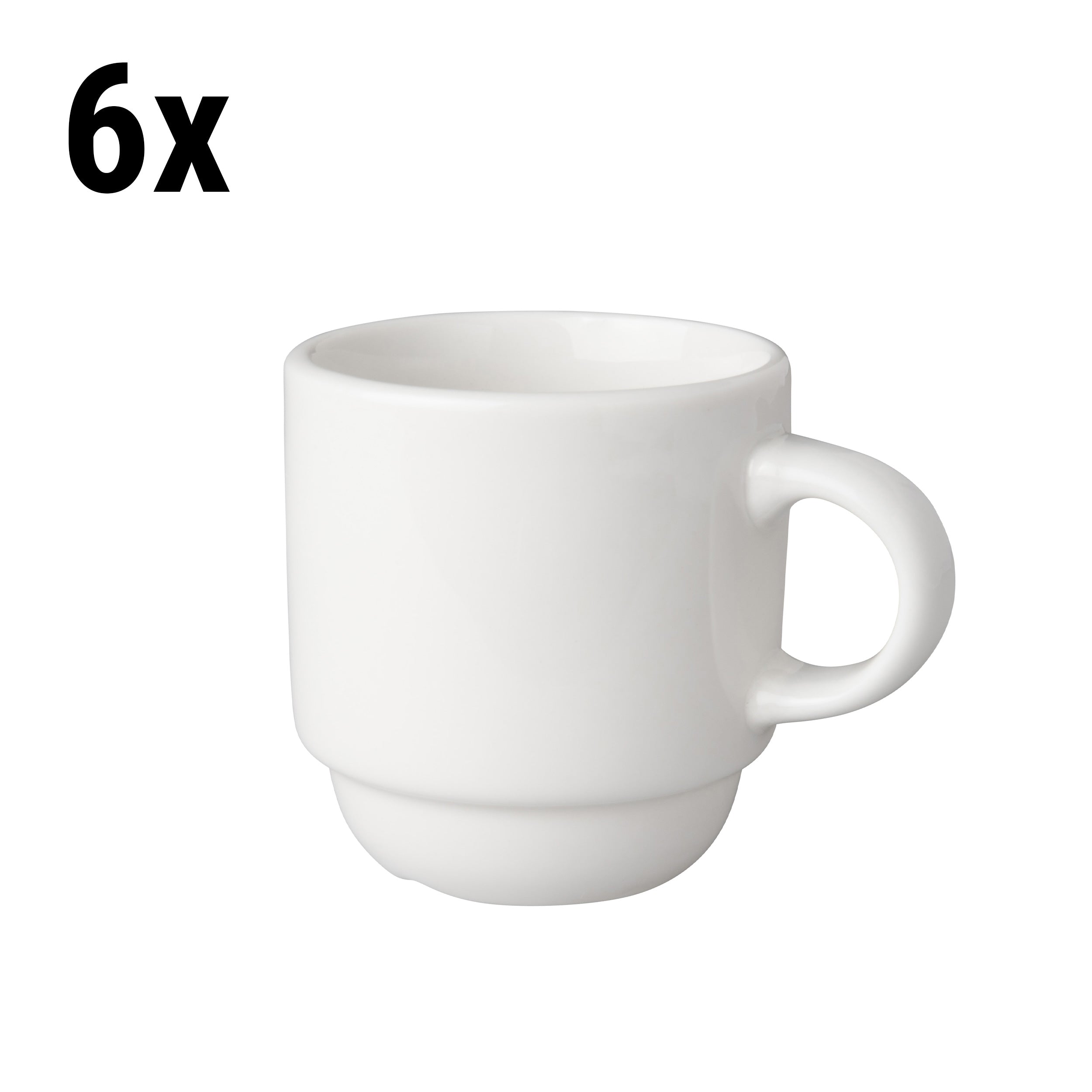 (6 pieces) Mammoet coffee cup - 14 cl - White