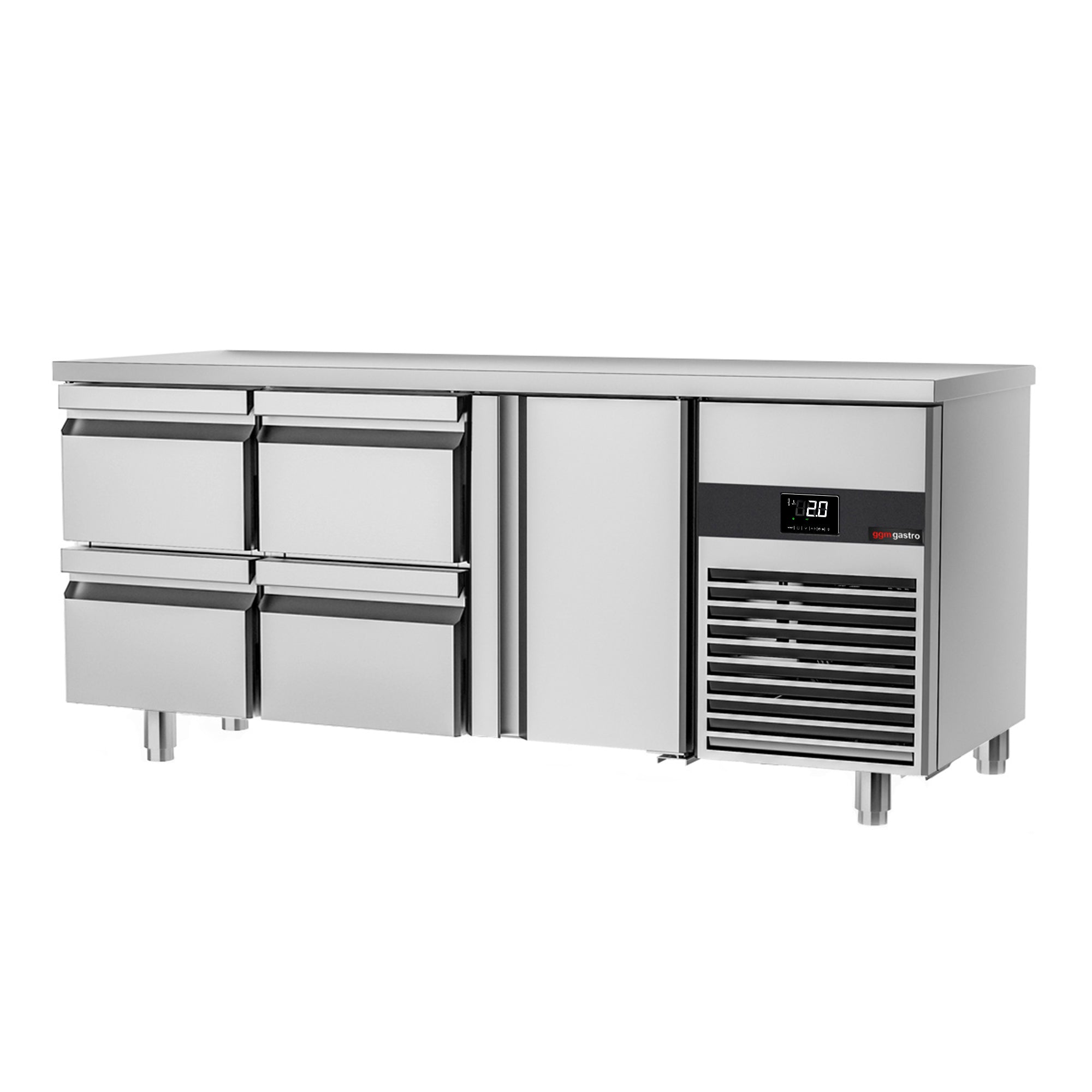 Refrigerator table PREMIUM - 1.86 x 0.7 m - with 6 drawers 1/2 PREMIUM - 1.86 x 0.7 m - with 1 door and 4 drawers 1/2