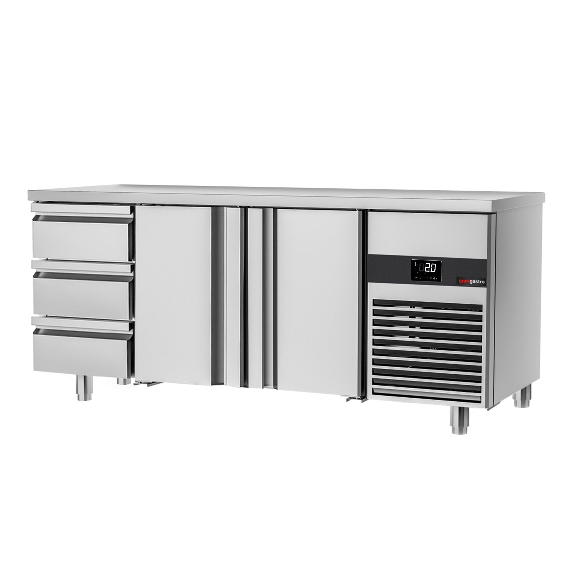 Refrigerator table PREMIUM - 1.86 x 0.7 m - with 6 drawers 1/2 PREMIUM - 1.86 x 0.7 m - with 2 doors and 3 drawers 1/3