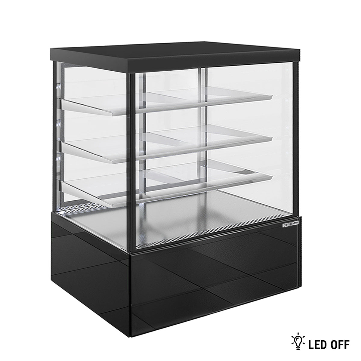 Pastry showcase/ Refrigerated showcase - 1.2 m - 950 l - c 3 shelves (LED)