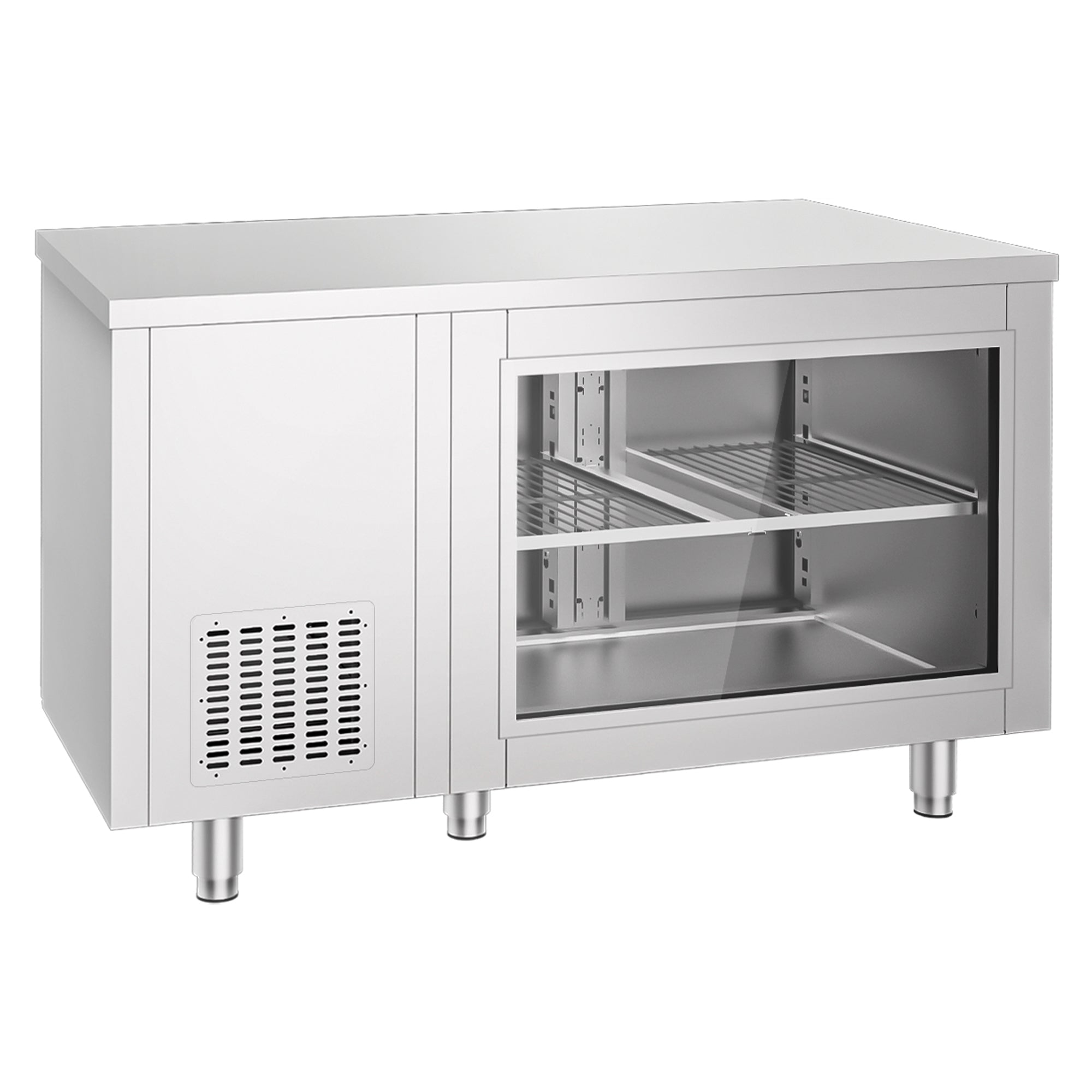 Refrigerated table with glass front - 1.4 x 0.7 m