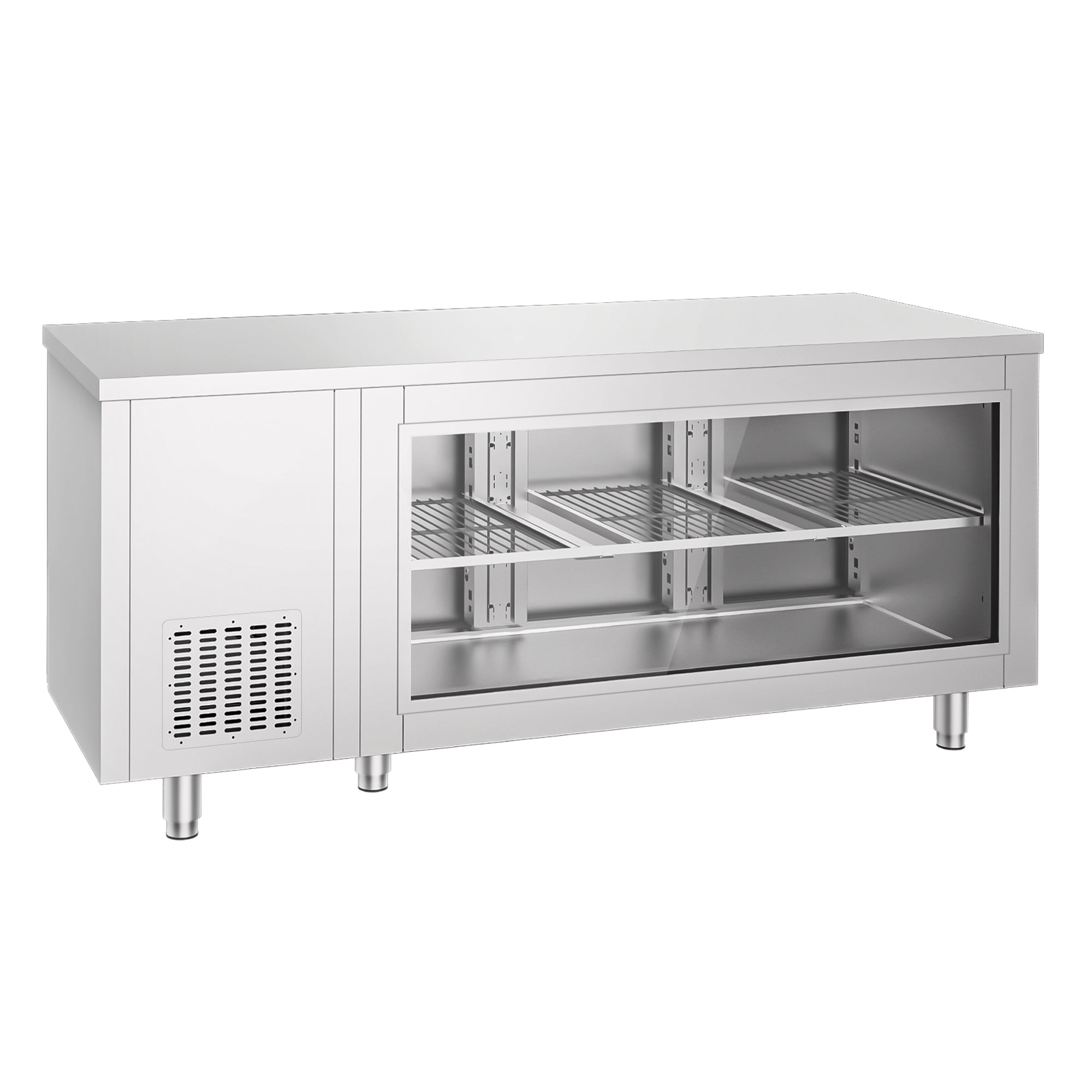 Refrigerated table with glass front - 1.8 x 0.7 m