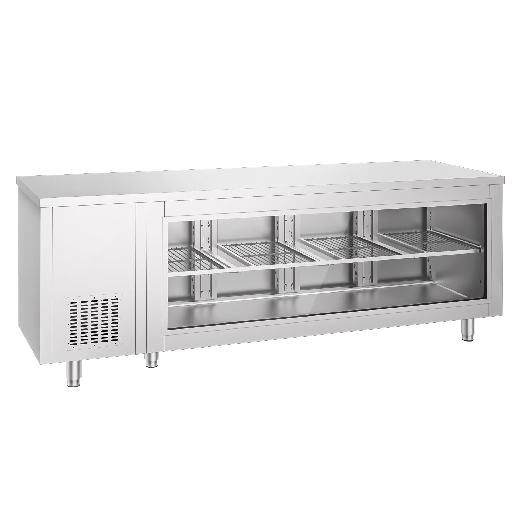 Refrigerated table with glass front - 2.3 x 0.7 m