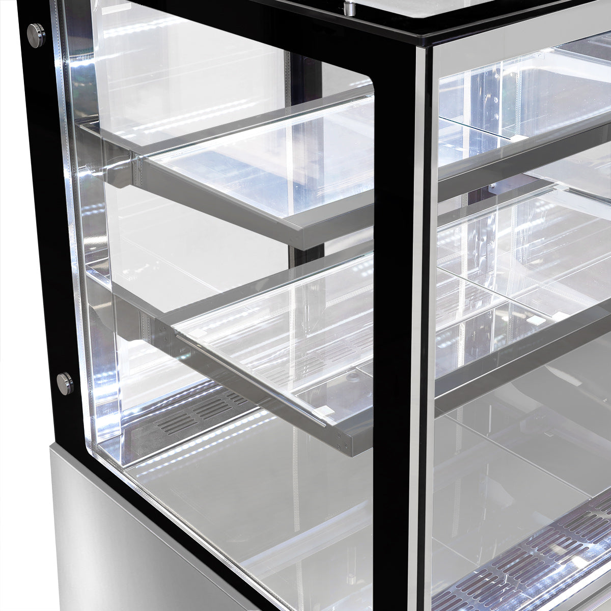 Cake fridge 1.8 m - 2 shelves - square front glass (LED)