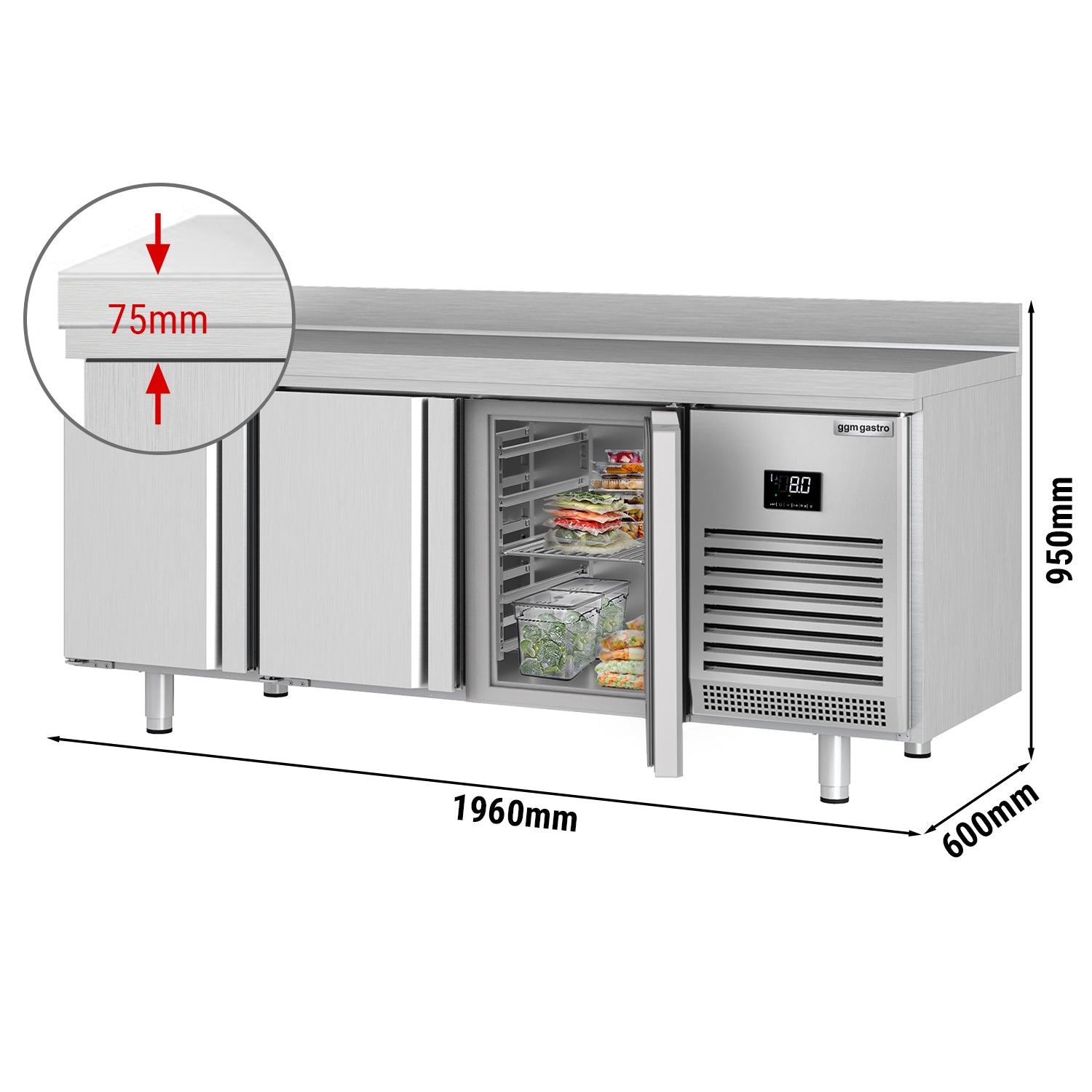 Refrigerator table - with 3 doors