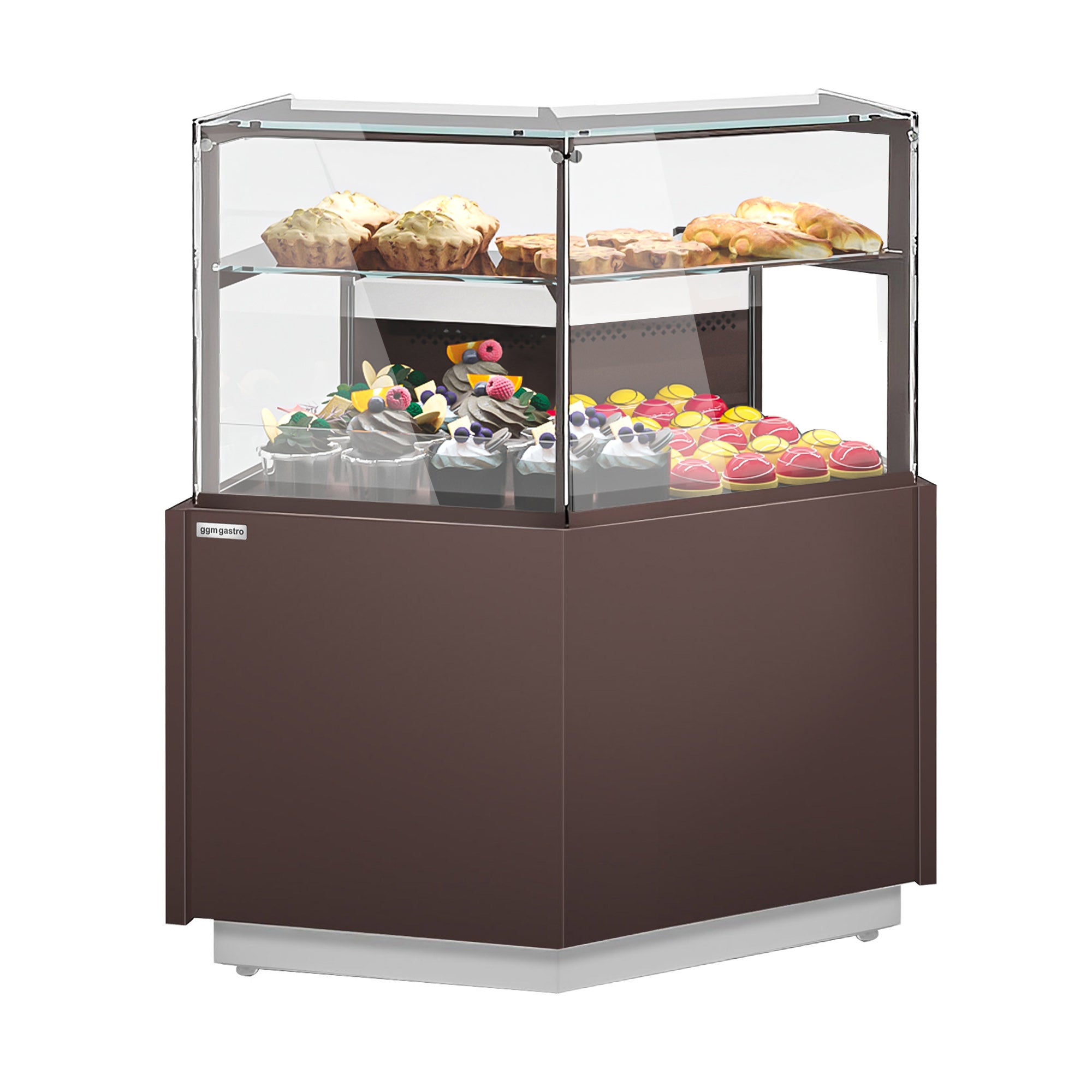 Corner pastry display case 1.05 m / 0.99 m (external)