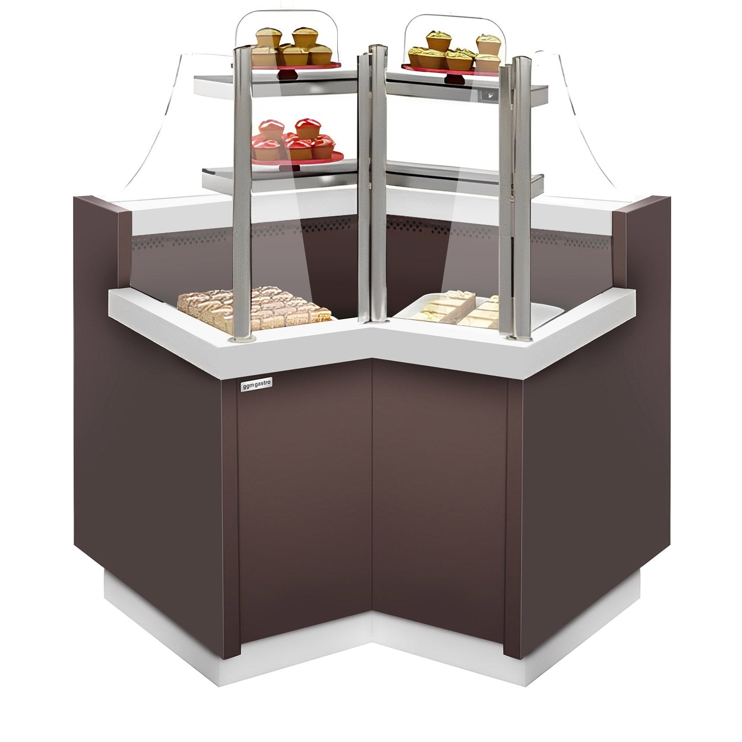 Corner pastry display case 1.05 m / 0.99 m (indoor)