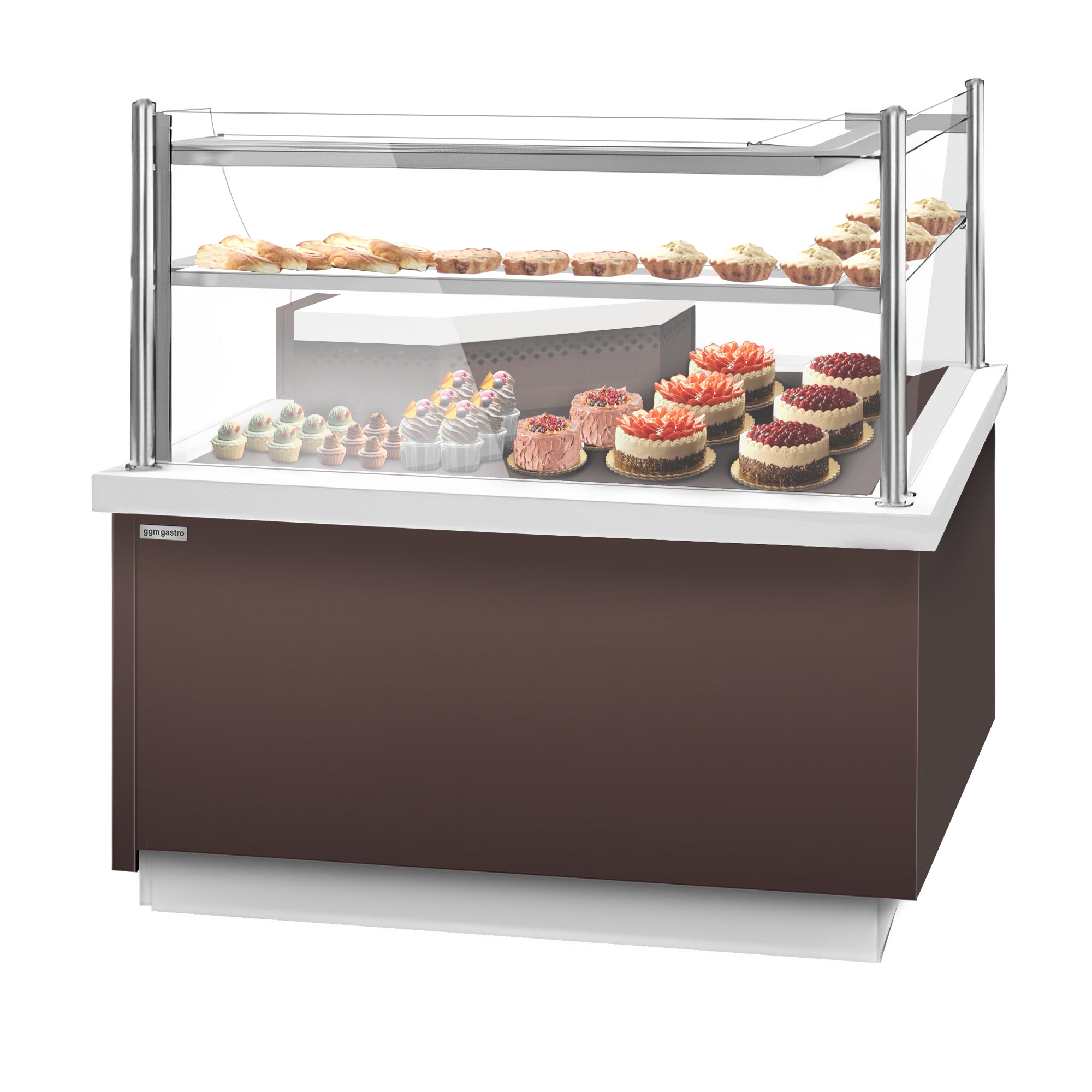 Corner pastry display case 1.05 m / 0.99 m (external)