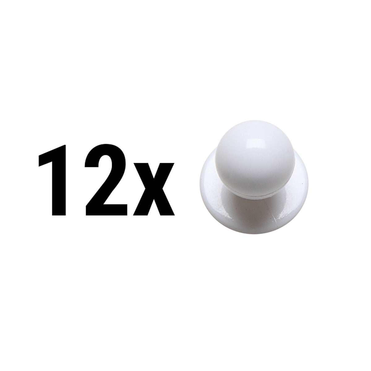 (12 pieces) ball buttons - white