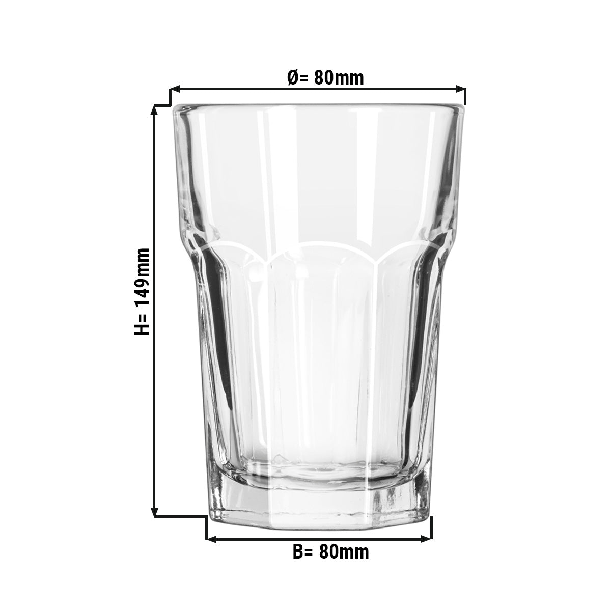 (12 pieces) Longdrink glass - PRAGUE - 311 ml - Transparent