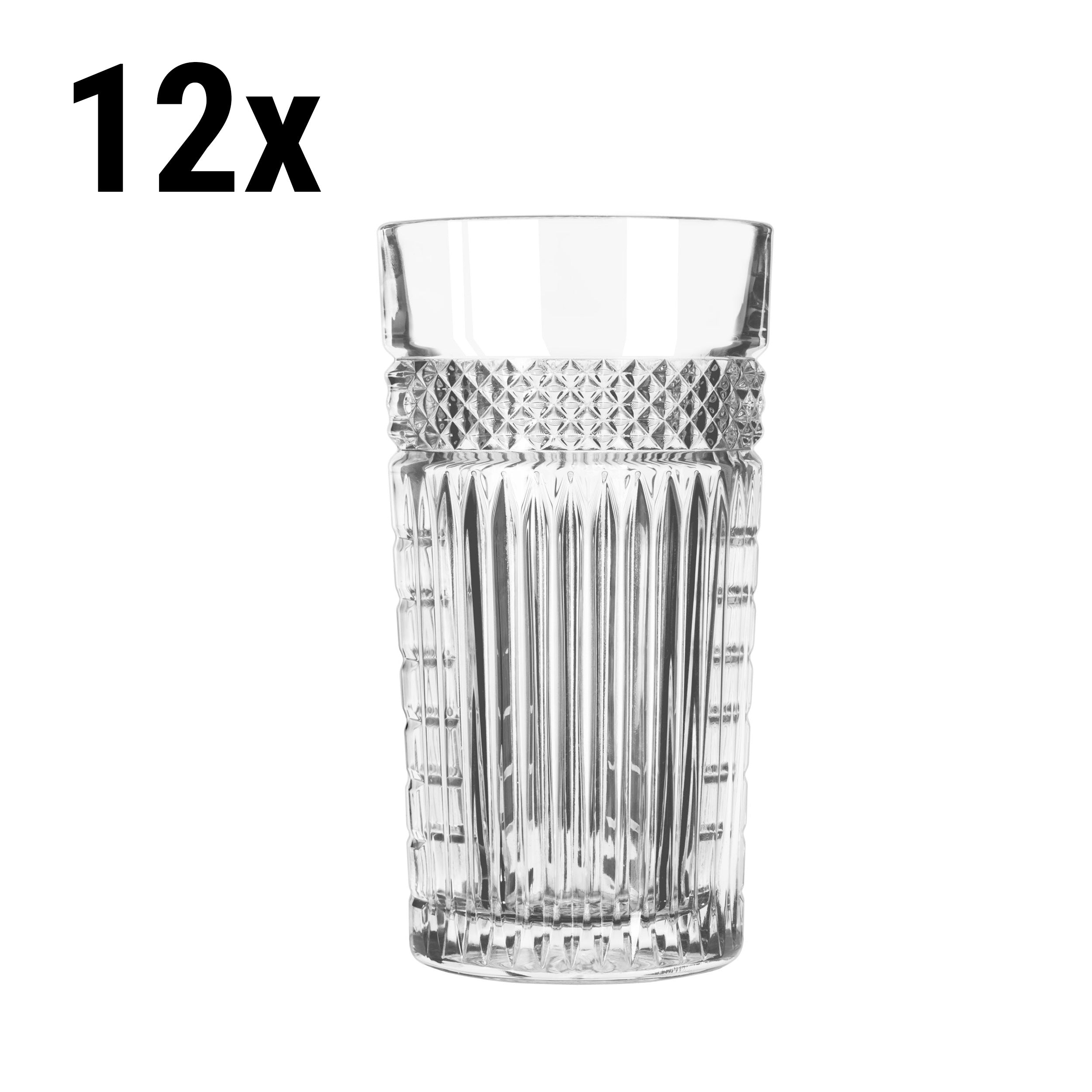 (12 pieces) Long drink glass - ROME - 470 ml - Transparent