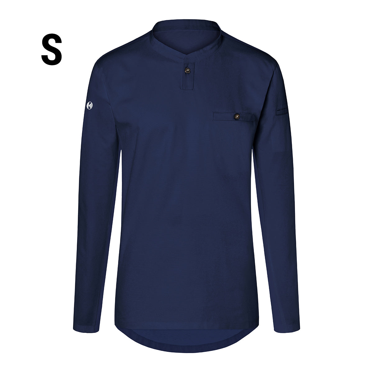 (6 pieces) Karlowsky - men's work shirt with long sleeves design - dark blue - size: S