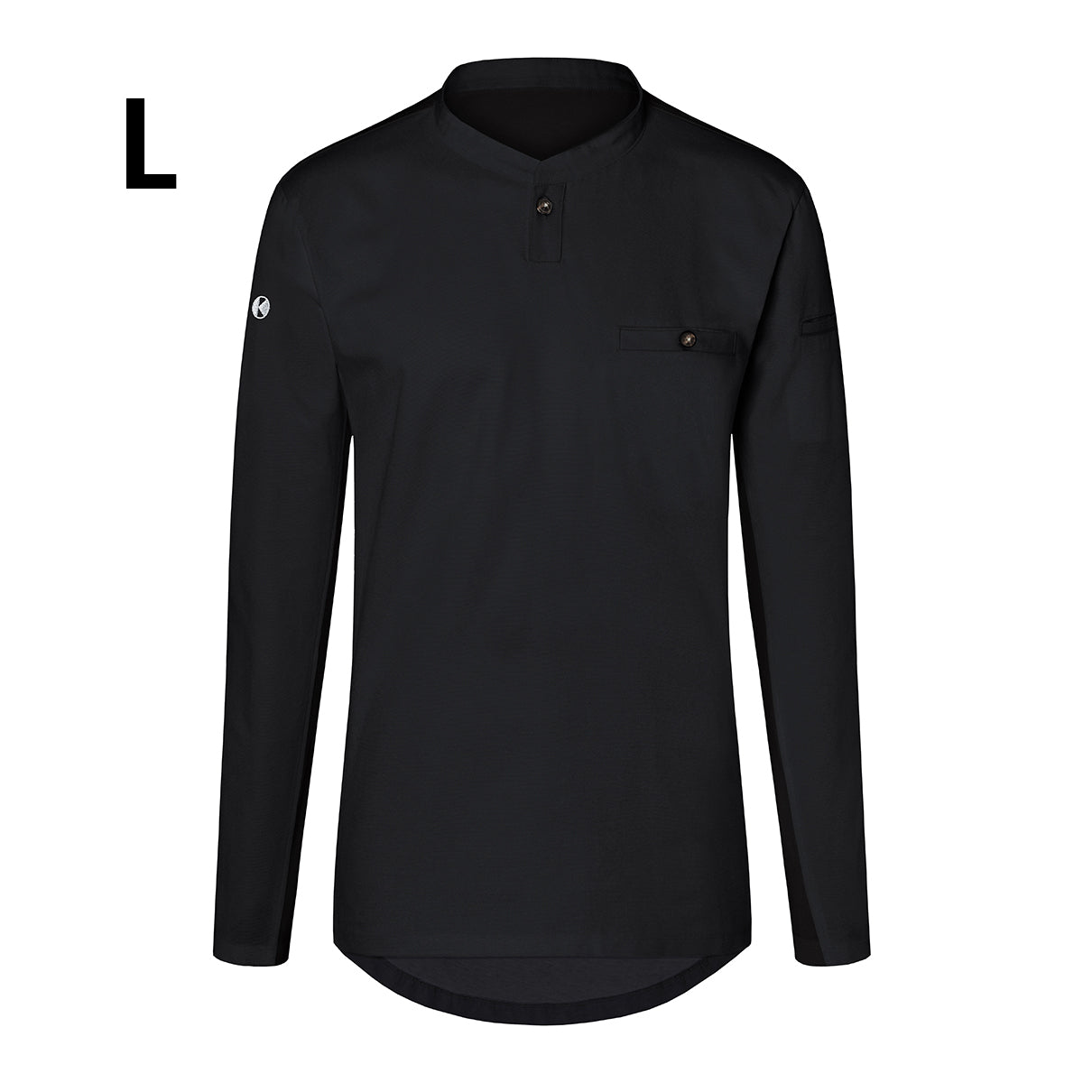 (6 pieces) Karlowsky - men's work shirt with long sleeves - black - size: L