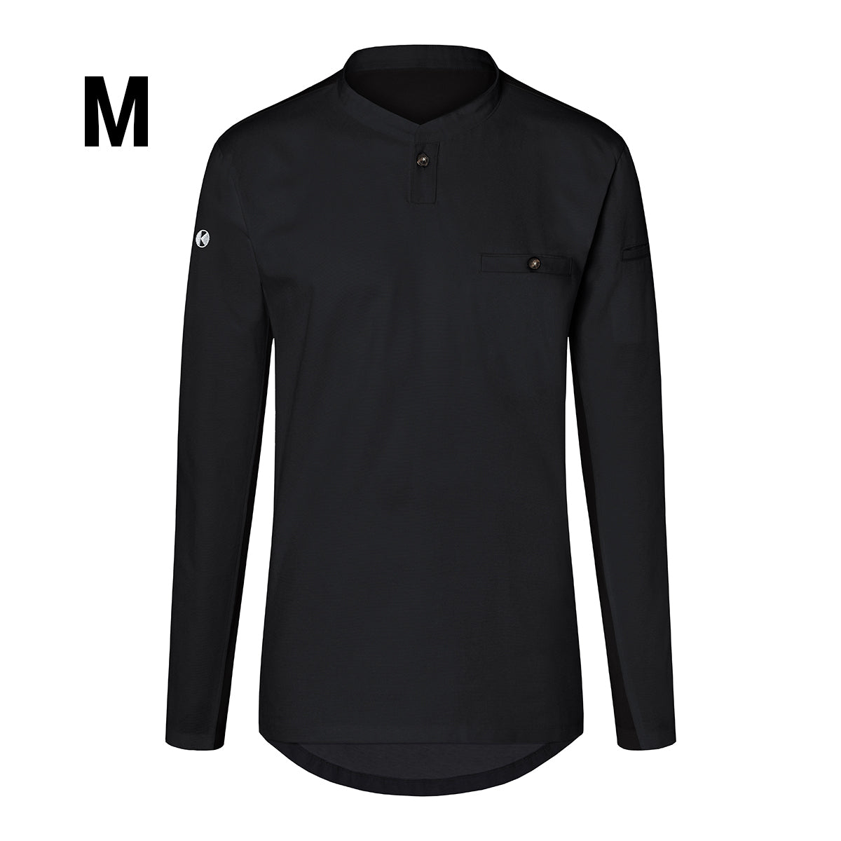 (6 pieces) Karlowsky - men's work shirt with long sleeves design - black - size: M