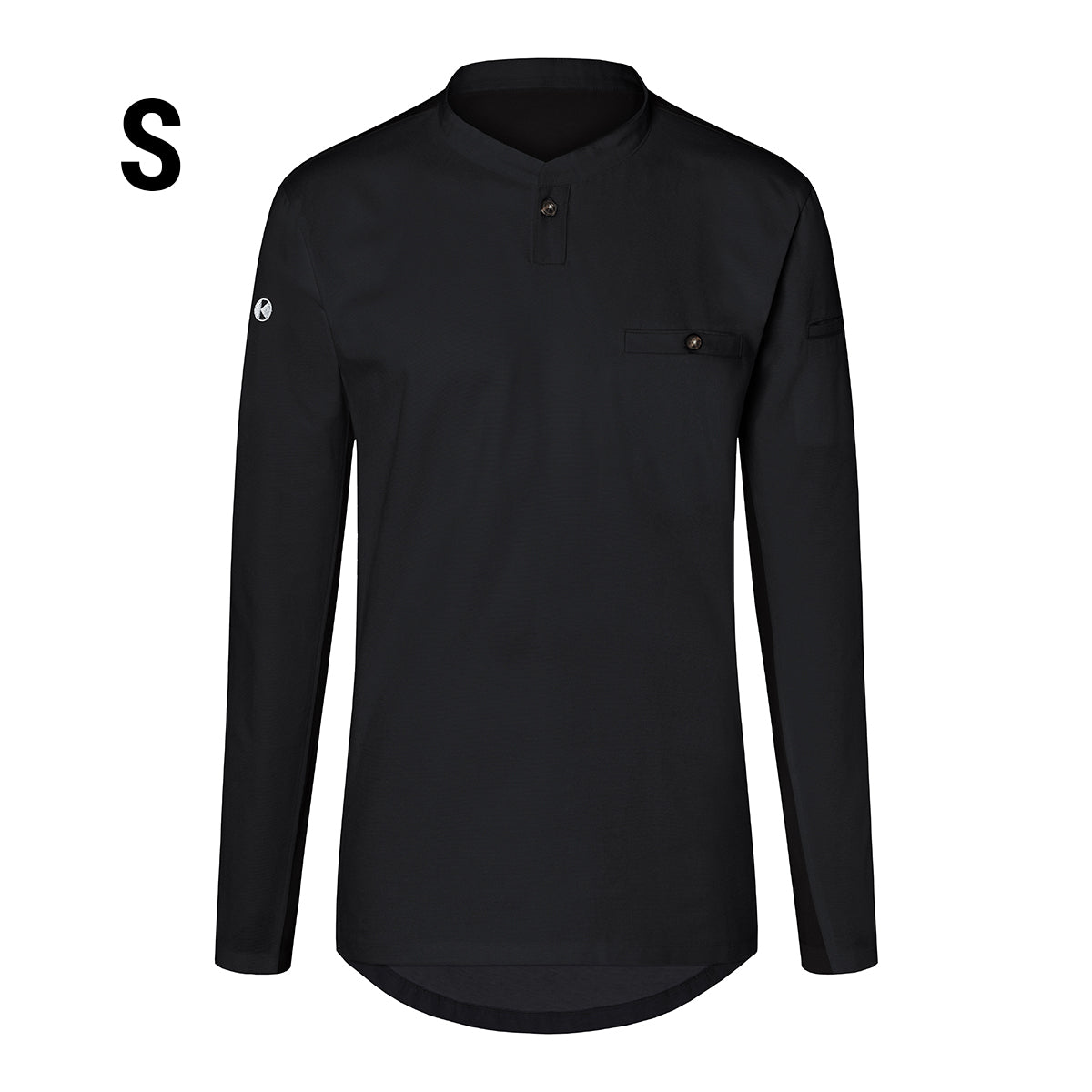 (6 pieces) Karlowsky - men's work shirt with long sleeves design - black - size: S