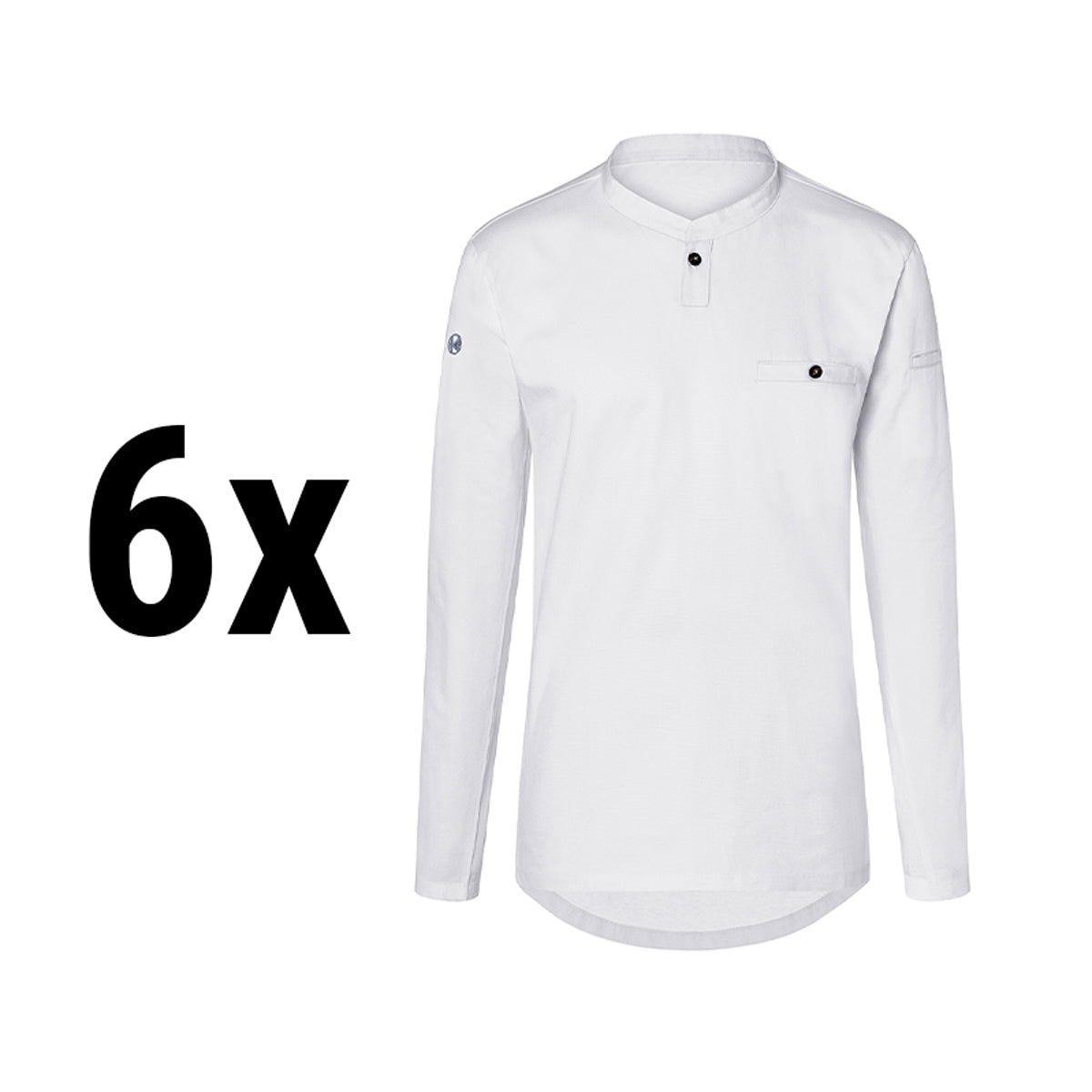 (6 pieces) Karlowsky - men's work shirt with long sleeves - white - size: 3XL