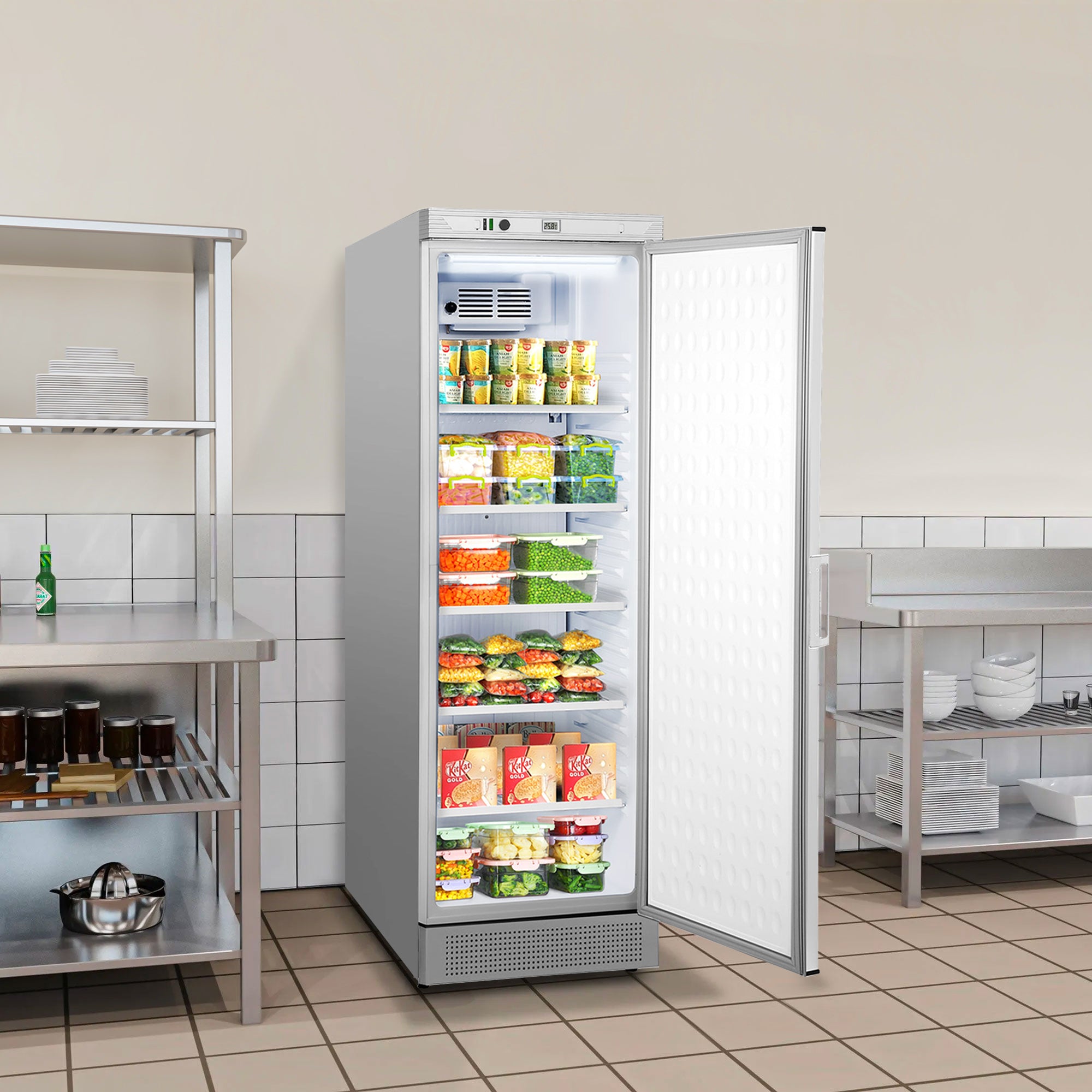 Хладилник за съхранение - 0,59 х 0,64 м - 345 литра - с 1 врата