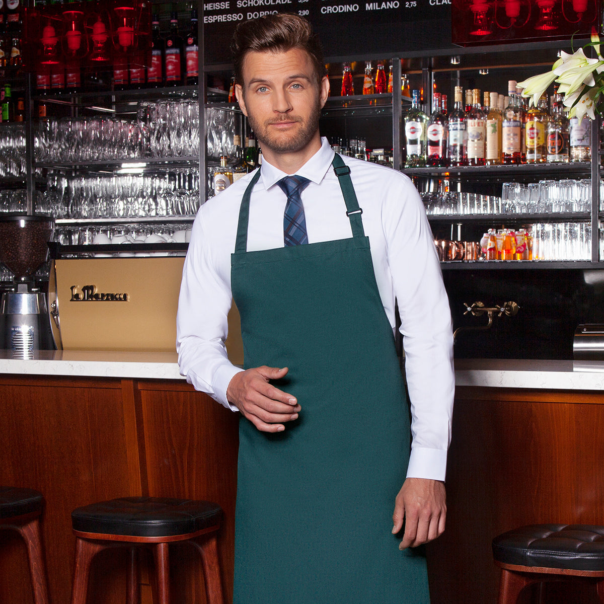 Karlowsky - Bib Apron Basic - Pine Green