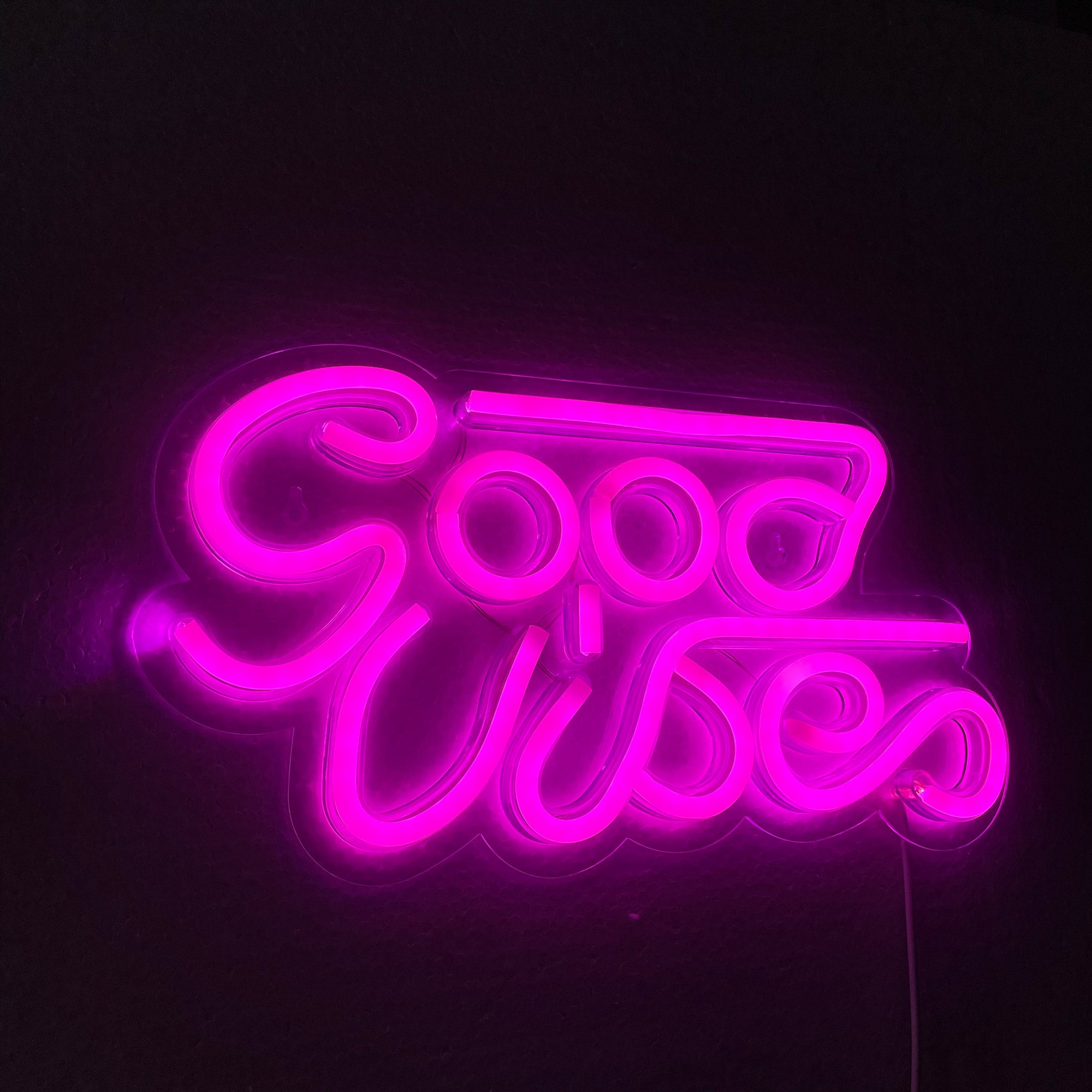 LED light sign - good vibes