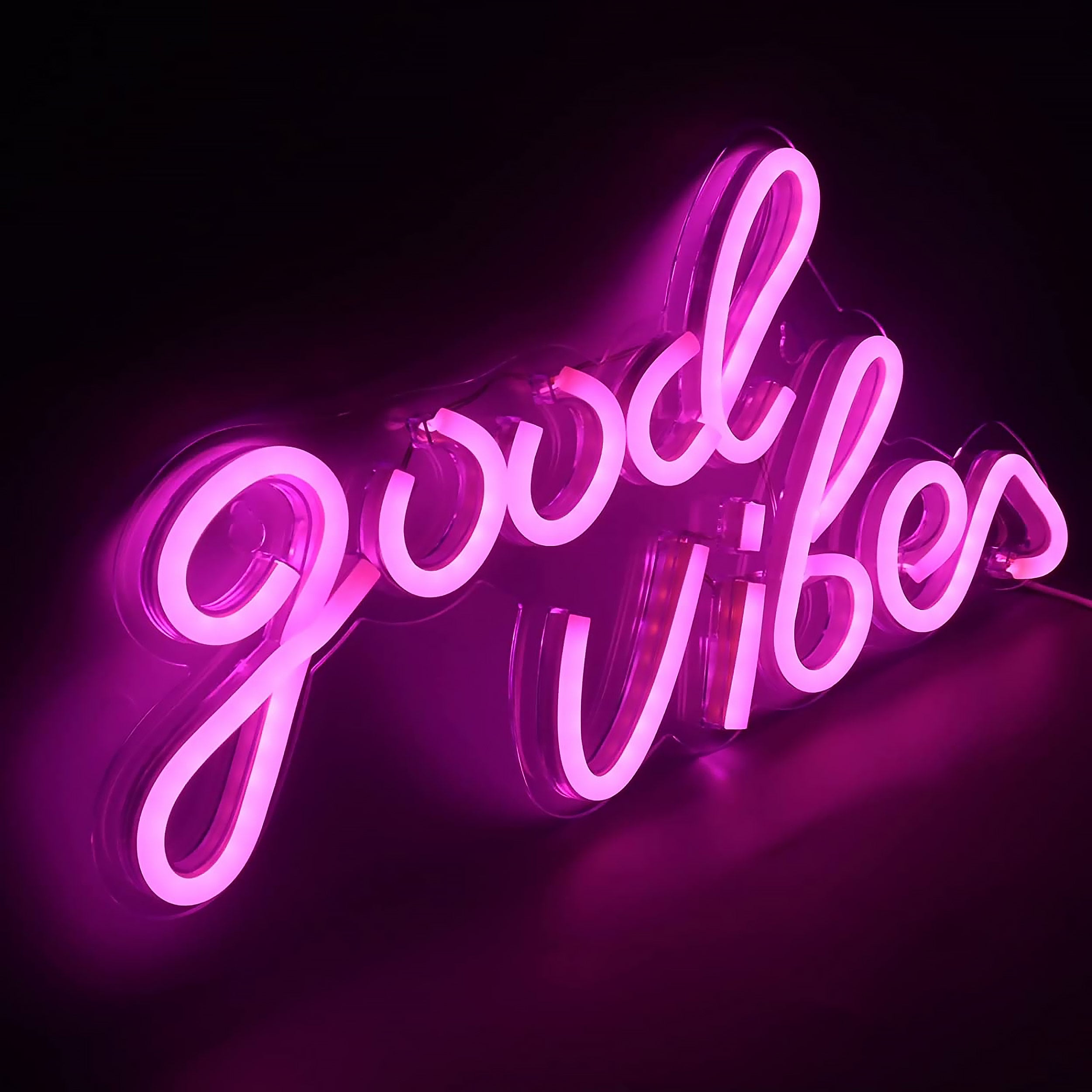 LED light sign - good vibes