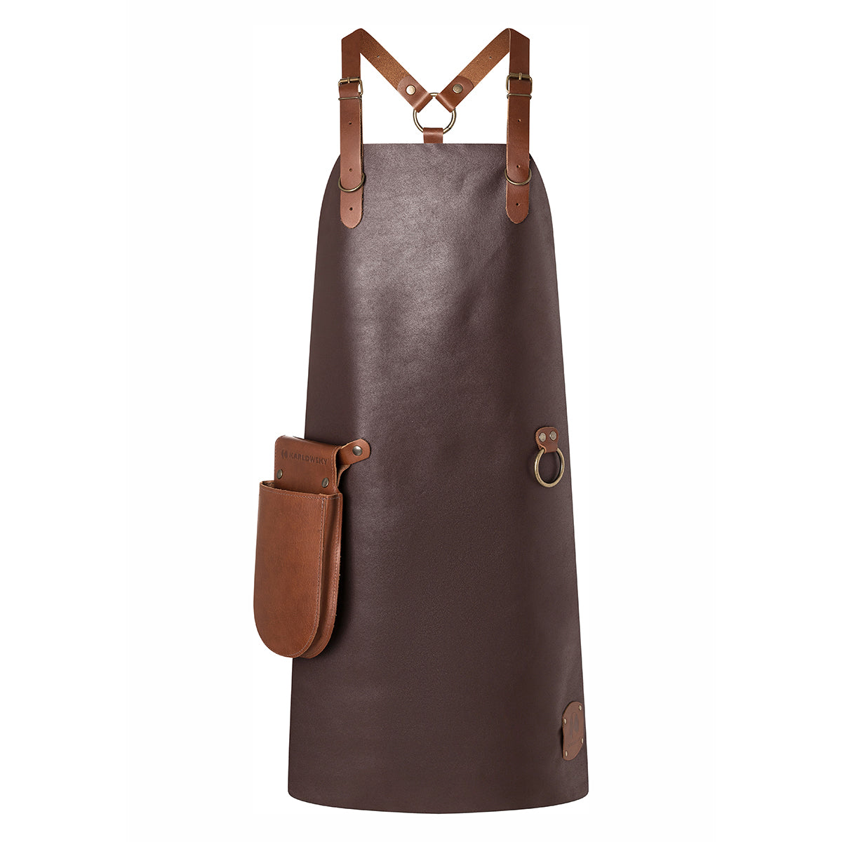 (6 pieces) Karlowsky - leather bib apron X-Style - mocha