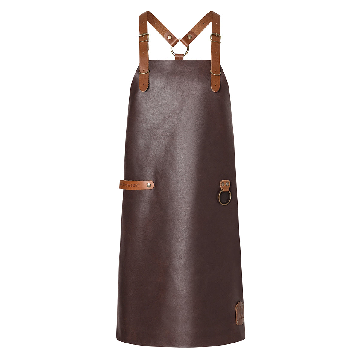 (6 pieces) Karlowsky - leather bib apron X-Style - mocha