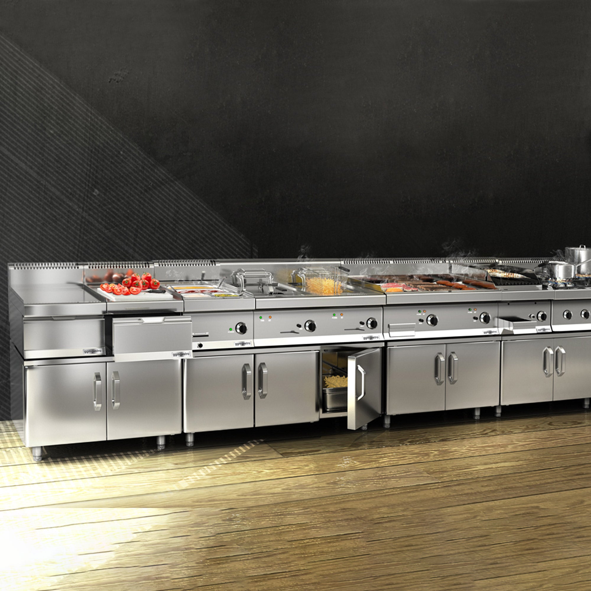 Electric hobs with 4 round plates (9.2 kW)