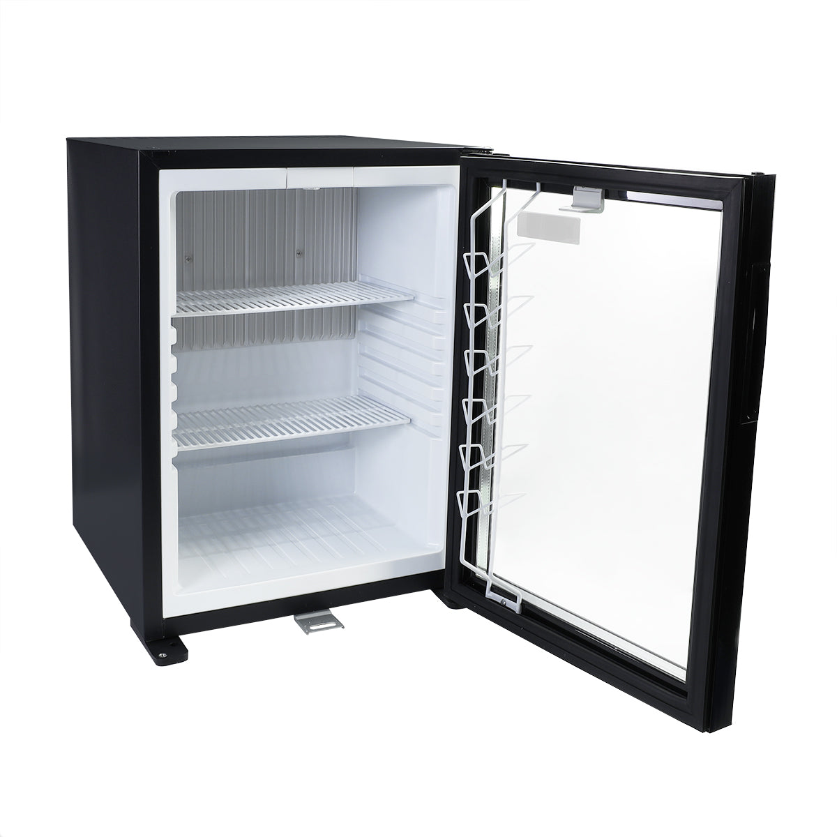 Mini bar fridge - with 1 glass door - silent and lockable