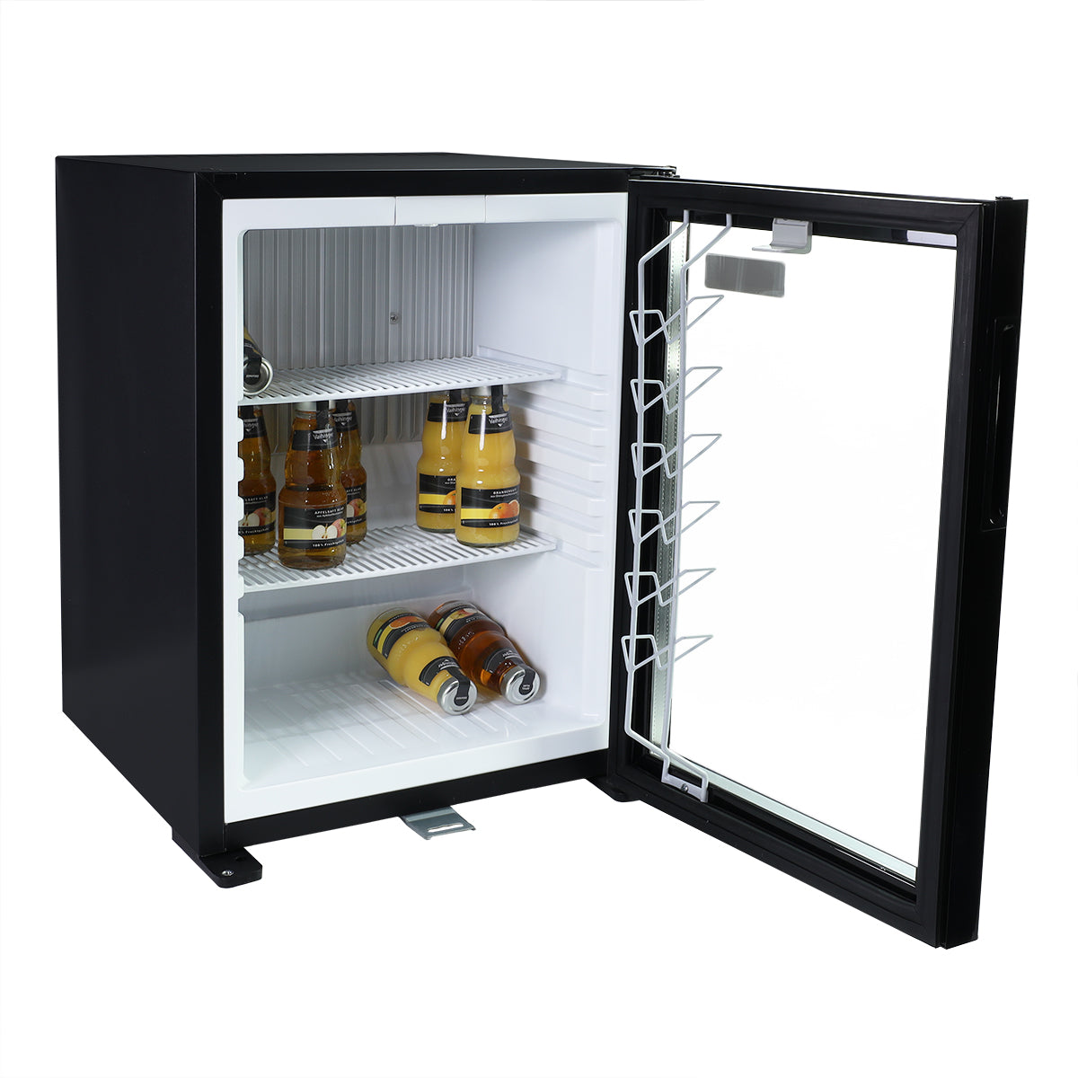 Mini bar fridge - with 1 glass door - silent and lockable