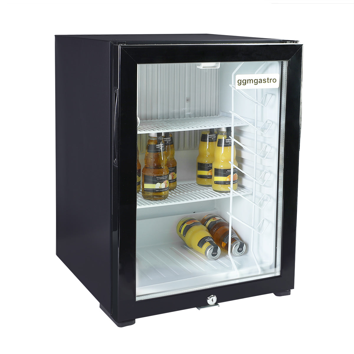 Mini bar fridge - with 1 glass door - silent and lockable