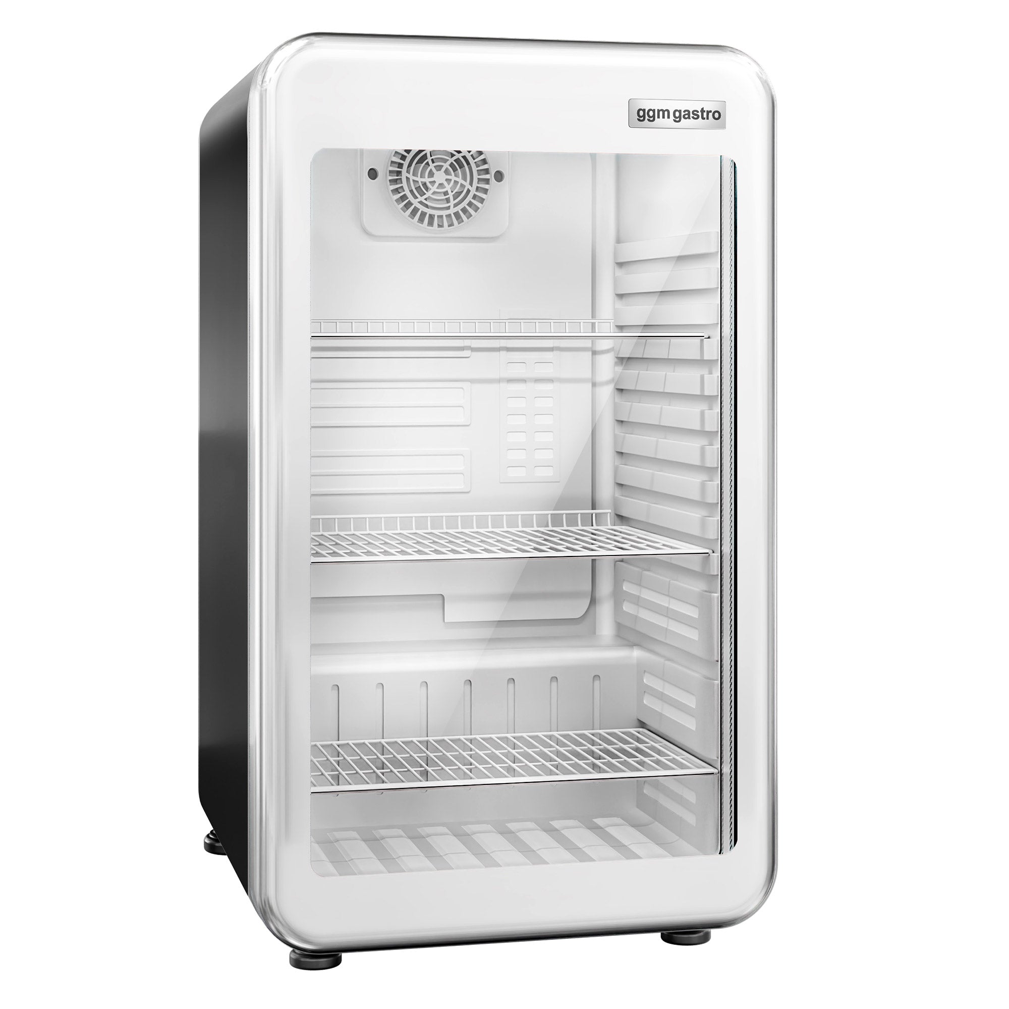 Mini bar fridge - 113 liters - with 1 glass door - black / silver