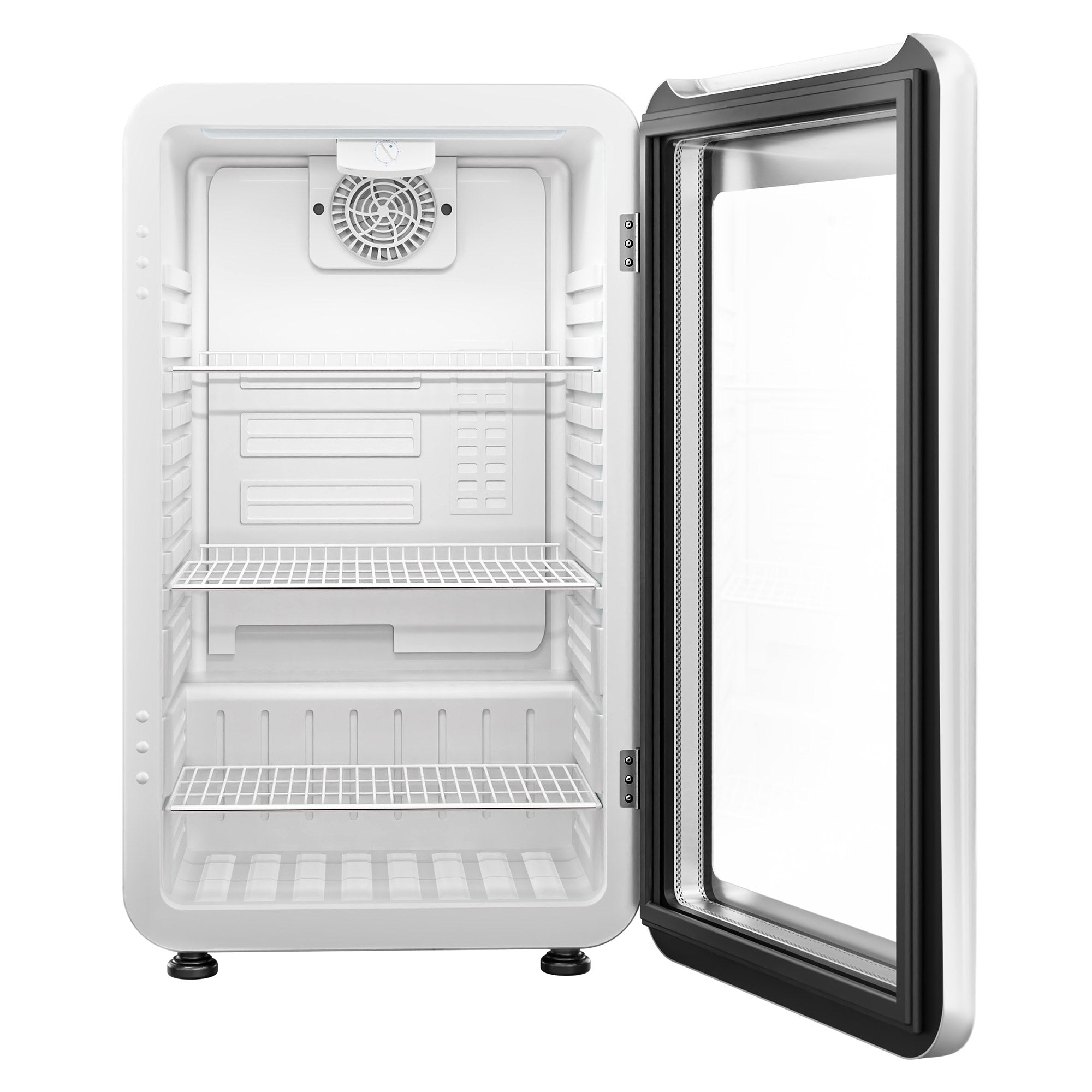 Mini bar fridge - 113 liters - with 1 glass door - white